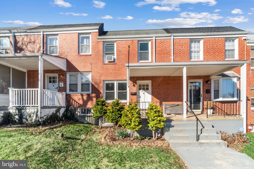 Check out this great townhome close to St. Agnes Hospital! Perfect opportunity for a first time homebuyer looking to make it their own or an investor looking for another rental property. (Multiple years of rental history). This charming townhome has beautiful hardwood floors throughout the living room, dining room & in both bedrooms. The kitchen features tile flooring, stainless steel refrigerator, gas range and updated wood cabinetry.  Bonus this home has a steel deck right off the kitchen with overhead awning to provide cover. The upstairs has two spacious bedrooms with a hallway full bath. The bathroom contains a skylight and a tub/shower combo. A partially-finished basement with vinyl flooring, washer and dryer w/ access to a private fenced-in backyard. Home features: natural gas water heater, heating and range. Plus a rough-in down in the basement to add an additional bathroom.
LOCATION: Quick access to the Baltimore Beltway and Highway 95. Located within 7.5 miles of BWI airport, 5 miles to the heart of Baltimore's Haborplace, close to St Agnes Hospital, Parks, Shopping Center, Ravens and Orioles Parks, Entertainment & Restaurants.