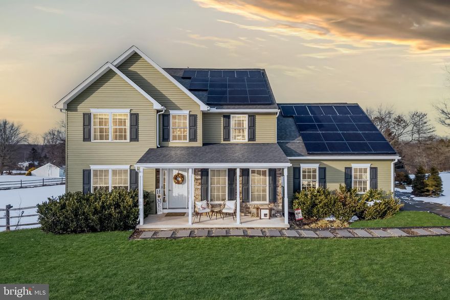 This meticulously maintained traditional gem, custom built in 2018, has been thoughtfully updated and enhanced, offering the perfect blend of style, space, and modern amenities. Tucked away in a peaceful location, this home is also minutes away from any of your commuting needs, making it an ideal retreat with easy access to everything. Local amenities like Dutch Country Farm, the public Spring Hollow Golf Club, and the Schuylkill River Trail's Parkerford trailhead are only a short walk away. Families will appreciate that the home is located in the award-winning Owen J. Roberts School District, and East Coventry Elementary.

As you step inside, you'll immediately notice the elegance of premium LVP floors that flow seamlessly throughout the main living areas. The open concept design creates a warm and inviting atmosphere, perfect for both family gatherings and entertaining guests. The heart of this home boasts gorgeous granite countertops, a stainless steel gas range, and a brand new microwave and high-end Bosch dishwasher and refrigerator, making meal preparation a breeze. Whether you're a gourmet chef or just love cooking for your loved ones, this kitchen will surely inspire your culinary creativity.

Step outside through the sliding glass doors, and you'll find a beautiful deck that's ideal for enjoying morning coffee or hosting summer BBQs, with expansive northbound views over the Schuylkill River and surrounding towns visible from the deck and back of the house. The spacious, fenced-in yard offers plenty of room for kids and pets to play freely, now enhanced with a new huge fenced garden perfect for growing your own produce or creating a private oasis, along with mature apple, pear, and cherry trees. Significant improvements to the landscaping throughout the yard add to the curb appeal and outdoor enjoyment. A long newly paved circle driveway has been added for convenient access and ample parking, complemented by an attached 2-car garage, a large shed, and a chicken coop that can be converted into a garden shed.

Upstairs, the generously-sized primary bedroom features an en-suite bathroom and walk-in closet. Convenience is key with a dedicated upstairs laundry room, saving you time and effort on chores. Three additional upstairs bedrooms provide plenty of space for family, guests, or even a home office, all with new carpet throughout the second floor for added comfort and freshness. A well-appointed full bath serves these bedrooms.

Downstairs, discover the fully renovated walk-out basement with exact matching premium LVP flooring—a versatile space that includes a full bath, expansive entertainment area, kitchenette, bonus room, and extra storage—ideal for guests, home theater setups, or a private gym.

This home has been freshly painted, giving it a crisp, clean look that's ready for you to move in and add your personal touch. Eco-conscious buyers will love the fully-owned solar energy system installed in Q4 2025, which offsets up to 90% of home energy costs, dramatically lowering the cost of ownership, and comes with a 25-year transferable warranty. Additional upgrades include a whole house UV water system for pure, clean water throughout. With its modern amenities, thoughtful design, and recent enhancements, this property offers the best of contemporary living. Don't miss your opportunity to make this house your forever home.
