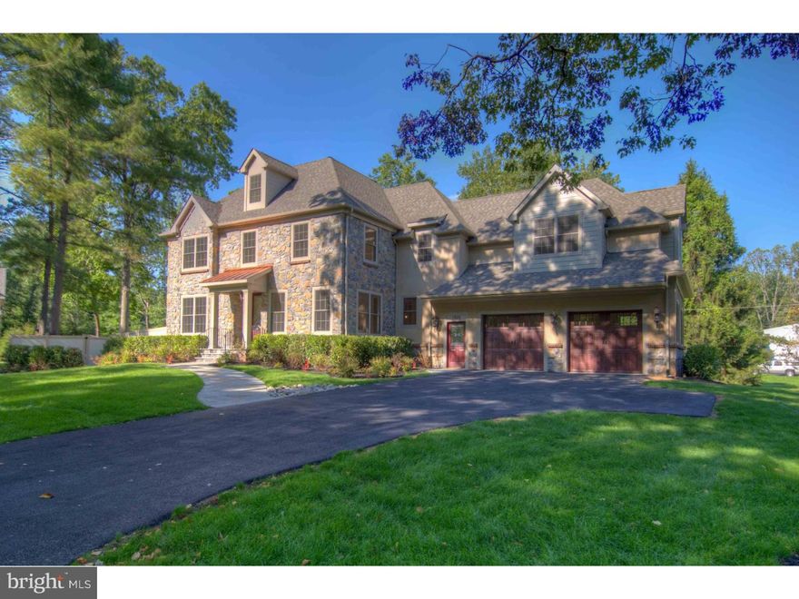 Custom Designed home on a large level lot in Villanova neighborhood ready for delivery.    Open floor plan with great flow for entertainment and daily lifestyle has been carefully thought out in the design of home. Staircase with continuous flow from lower level to third floor is a unique feature of the layout of home.  The elegant kitchen includes Cararra Marble, Viking Appliance Package and cabinets to ceiling with glass upper cabinets and crown molding.  Many enhancements throughout home including and extensive trim package and custom tile work.  The exterior includes a bi level slate patio with lots of mature trees, new plantings and rain garden.