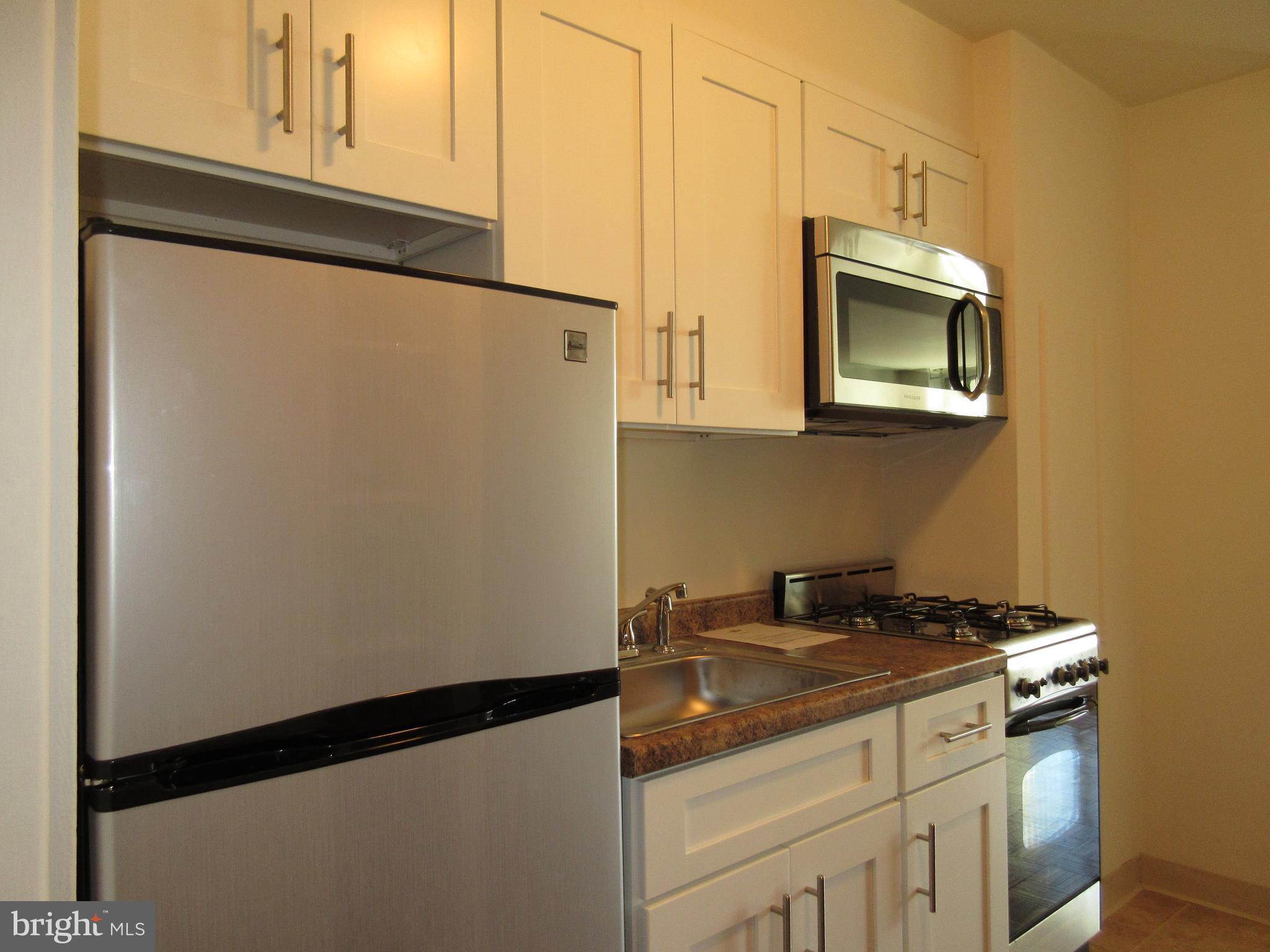 Beautifully updated studio with southern treetop views at Hopkinson House on Washington Square! Enter through a foyer with large coat closet into the spacious great room beaming with natural light from oversized windows overlooking the building's landscaped courtyard. Adjacent is the updated open kitchen with white shaker cabinetry and stainless steel appliances. There is a separate dressing area with excellent closet space that leads to the full bathroom with white vanity, tub shower, and upgraded tile floor. Additionally this home enjoys parquet wood floors and excellent storage space throughout. Residents of Hopkinson House enjoy a 24-hour doorman and on-site management. There is a seasonal rooftop pool with see-forever city views and valet parking in the building for an additional fee, subject to availability. Hopkinson House is in close proximity to many of the city's historic and cultural sites, some of the city's best shopping and dining and provides easy access to the Broad Street and Market Street office corridors, as well as 676, 95, Amtrak's 30th Street Station and the Philadelphia International Airport.