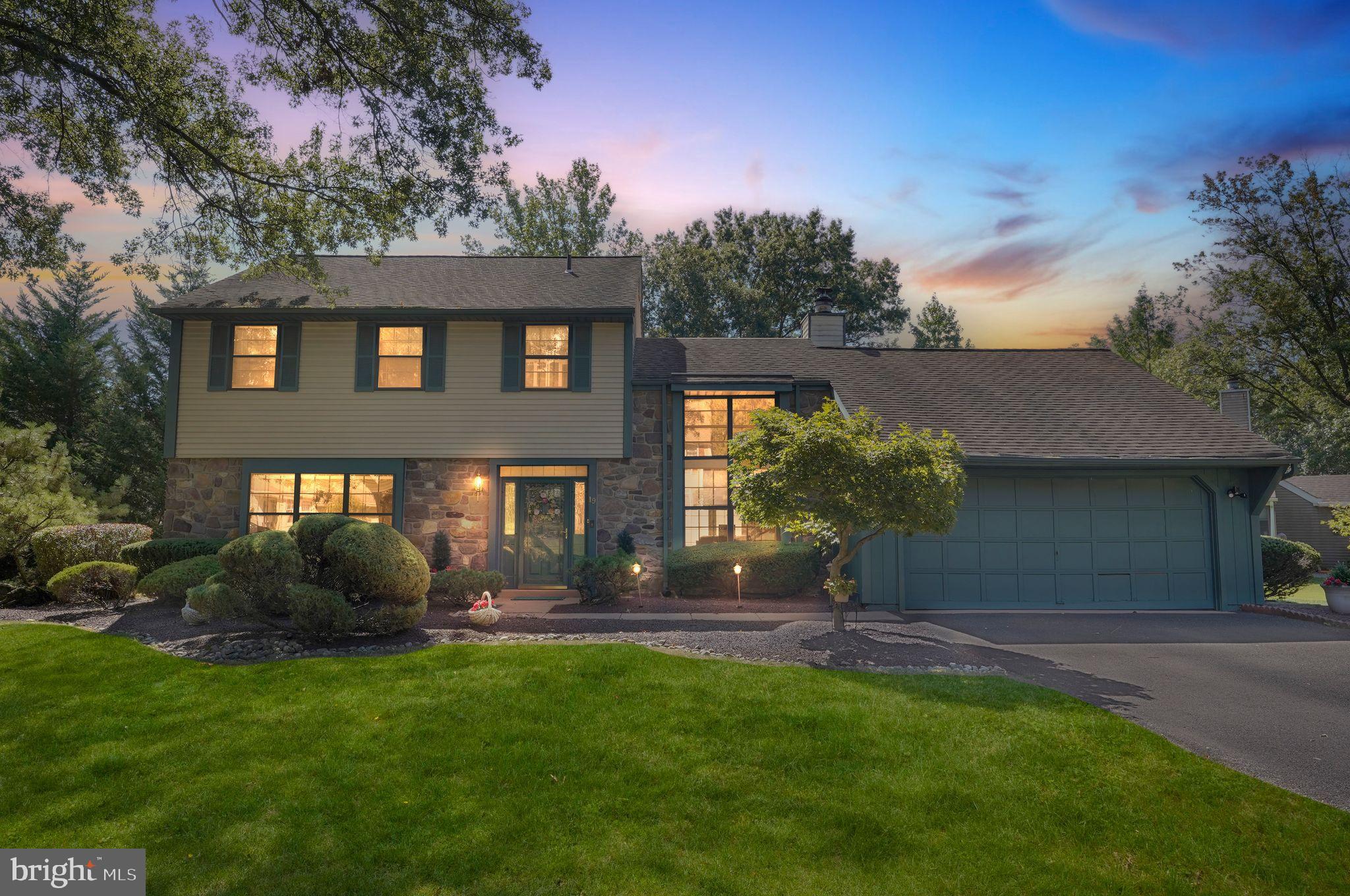 Welcome to 19 Seton Hill Court, a meticulously maintained residence nestled in the highly desirable Village Shires community. This elegant home offers 3 spacious bedrooms and 2.5 well-appointed bathrooms.
As you enter, you're greeted by a kitchen that exudes sophistication, featuring granite countertops complemented by beautiful cherry cabinets, offering both beauty and functionality. Adjacent to this culinary haven, the family room stands out with its vaulted ceilings adorned with classic wood beams and a traditional fireplace, creating an inviting ambiance perfect for both intimate gatherings and larger celebrations.
This property is ideally located on a tranquil, tree-lined dual cul-de-sac, where well-manicured properties reflect the neighborhood's charm. The expansive lot spans 12,981 square feet, offering a private backyard oasis complete with a beautiful brick patio, ideal for outdoor relaxation or entertaining.
Residents of the Village Shires community enjoy access to three community pools, tennis and basketball courts, playgrounds, and scenic pathways, enhancing your lifestyle with ample recreational options. Moreover, this home is conveniently located near shopping, dining, and the historic Newtown Borough, with easy access to major commuter routes.
Additional features include attic storage accessible via pull-down stairs above the two-car garage, providing practical and ample storage solutions. This home is a perfect blend of comfort, convenience, and community elegance.