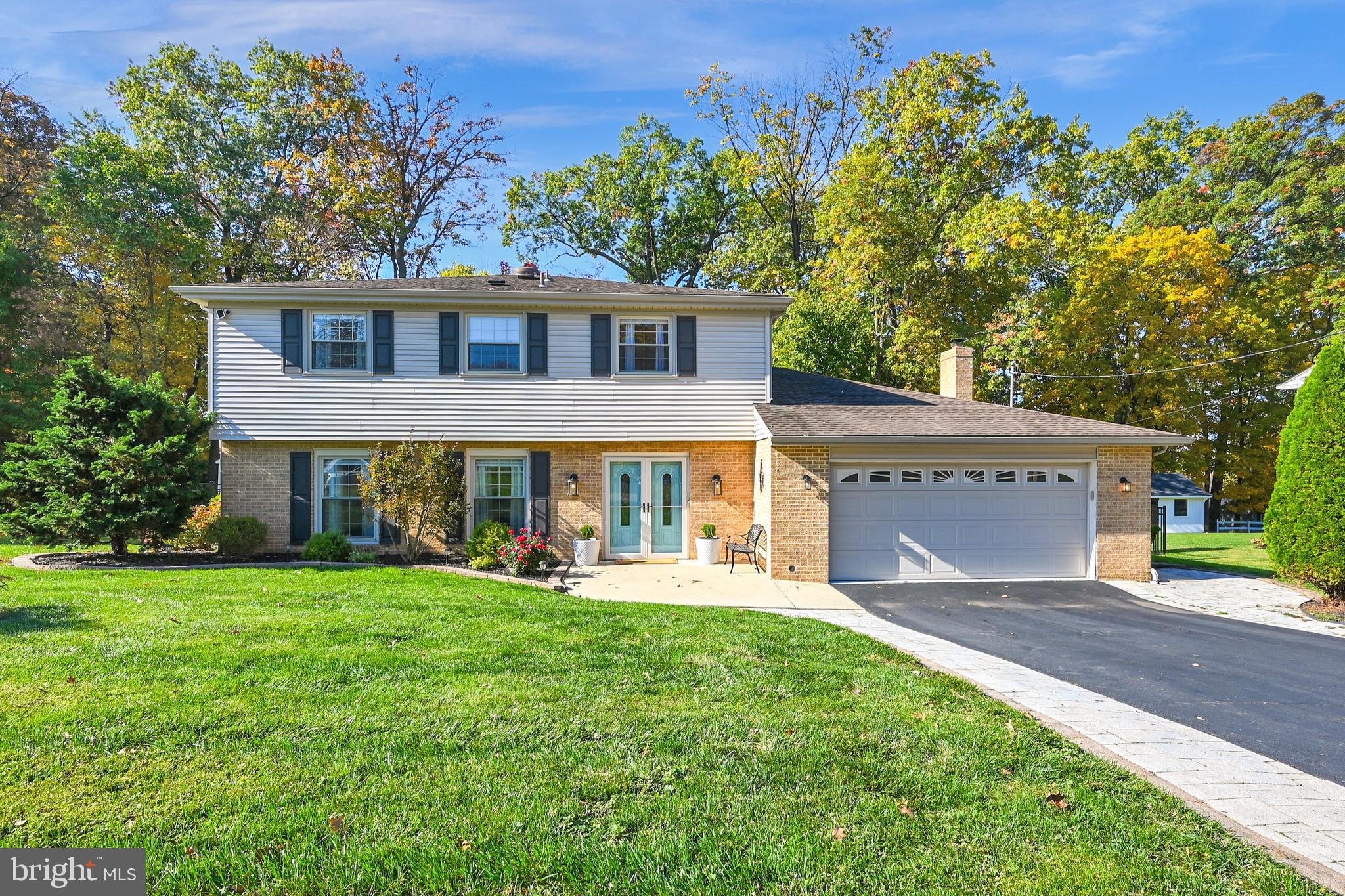 Welcome to 730 Plymouth Road, a beautifully renovated 2 story home in Haines Acres with loads of upgrades!  Features include 4 bedrooms, 2.5 bathrooms, a welcoming foyer that leads to a fully updated eat-in kitchen with new cabinetry, granite counters, stainless steel appliances, a center island and a separate dining area. Just off the kitchen is the perfect office space with a bay window and a formal dining room with hardwood floors, crown & chair moldings, built-in shelving and a gas fireplace.  The hardwood floors continue into the spacious living room just off the kitchen and showcase a wood burning fireplace and more crown molding.   The 2nd floor features a primary bedroom suite with ample closet space and an attached fully renovated bathroom, 3 additional bedrooms and another updated bathroom with a dual vanity.  Refinished hardwood floors carry throughout all the bedrooms.  The home’s lower level family room and den with a built-in wet bar, wine fridge and a separate wine nook are a perfect entertaining space and are positioned just off the separate laundry room and storage area.  When looking to relax outdoors take it easy on the massive 45X14 paver patio with a half wall and built-in lighting overlooking the fully fenced yard with a firepit area and a shed. With a newer water heater, furnace & central AC, an updated kitchen and bathrooms and newer appliances this home is move-in ready and a must see to appreciate all it has to offer!