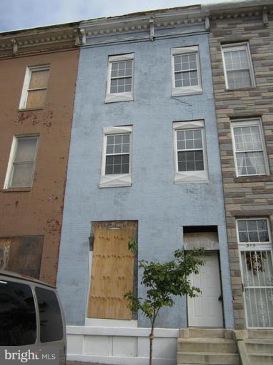 CALLING ALL INVESTORS!! Perfect investment opportunity in Baltimore! Large Row Home w/ lot's of potential. Over 2,000 square feet! Currently a shell waiting for a buyer. Property being sold As-Is. Also selling 15 N Stricker, 27 S Payson and 317 Gilmor as bundle deal (4) properties for $35K. Buyer to verify ground rent. NOT A SHORT SALE