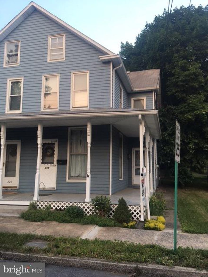 You must see this roomy duplex in a spacious neighborhood. Convenient town living.  Two blocks to two schools. Three minute walk to bus route, ten minutes or less to Hoffer Park, Swatara Creek, train station, banks, markets, restaurants, and auto shops. Trees provide cool summer shade, and covered porch on second floor overlooks yard and patio.