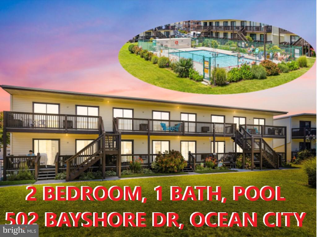 Welcome to your perfect vacation retreat at the Golden Gate Condominium! This charming 2-bedroom, 1-bathroom property is ideal for those seeking a serene getaway or a fantastic investment opportunity in the heart of Ocean City. Nestled on Bayshore Drive, this condo offers easy access to Ocean City's top attractions. The inviting living area boasts plenty of natural light, creating a warm and welcoming ambiance. Two well-appointed bedrooms provide ample space for family and guests, ensuring comfort and relaxation. The pristine bathroom features modern fixtures and a refreshing color palette. Prepare delicious meals in the fully equipped kitchen, complete with contemporary appliances and ample counter space. Enjoy a refreshing dip in the community pool, perfect for those hot summer days. Additionally, the spacious semi-private deck offers a great spot for relaxation and outdoor dining.
Just minutes away, you'll find the thrilling rides of Jolly Roger Amusement Park, the excitement of go-kart racing at Speedworld, and the family fun of Splash Mountain water park. Savor the local cuisine at nearby restaurants, offering a variety of dining options to suit every palate. Spend your days basking in the sun on Ocean City's world-renowned beach or strolling along the vibrant boardwalk, filled with shops, eateries, and entertainment.
The Golden Gate condo also offers access to well-maintained community amenities, including a pool area and beautifully landscaped grounds. Take in stunning views of the bay and surrounding area, creating a peaceful and picturesque setting. Ample parking space ensures ease of access for you and your guests. This Golden Gate condo offers a unique blend of comfort, convenience, and coastal charm. Whether you're looking for a personal vacation spot or a rental property, this is an opportunity you won't want to miss. Contact us today to schedule a viewing and make this dream property yours!