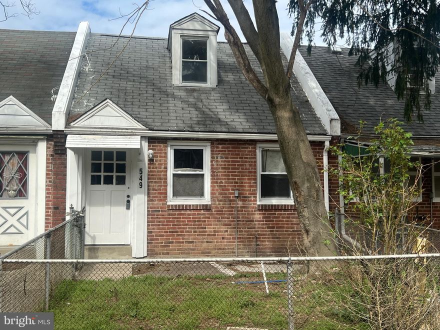 Price Reduction making it more affordable for this cozy home with the convenience of two 1st floor bedrooms accessible from street level. Enter through the fenced-in front yard to a large living room, a dining area and full kitchen and the two bedrooms in rear. The 2nd floor has a full bedroom suite with full bath and two large closets/storage. Freshly painted and hardwood floors throughout. Entrance to partial basement in rear includes the heater and laundry hookup. Close to shopping and transportation.