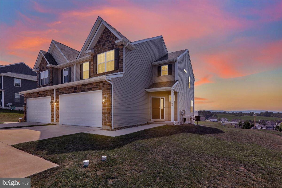 Owner needs to restrict showings until futher notice due to family situation.
Discover the charm of this nearly new home in the desirable McIntosh Farms community. Built in 2022, this residence boasts an excellent condition with modern finishes that elevate everyday living. Step inside to an open floor plan that seamlessly connects the gourmet kitchen-complete with upgraded countertops, stainless steel appliances, and a spacious island to the inviting dining area. Relax in the family room with all rooms featuring luxury wood plank flooring. The upper level has three generous bedrooms and 2.5 bathrooms, including a luxurious primary suite with a walk-in closet and a spa-like bathroom. This home is designed for comfort and style. The fully finished daylight basement offers additional living space, ideal for multi-generational living, with a full bath and possibly a 4th bedroom or a rec room. Outside, enjoy the scenic vistas out over the valley from your deck. The view overlooks a beautifully maintained rear yard that backs onto open common areas, providing a sense of tranquility. The property features a concrete driveway leading to a two-car garage, ensuring ample parking for you and your guests. The views from the 2nd story front bedrooms reveal the sunsets and the Blue Ridge Mountains. There are many upgrades to this home. See the uploaded list. Located in a vibrant suburban neighborhood, McIntosh Farms offers easy access to local parks, schools, and community amenities. Enjoy leisurely strolls along sidewalks and take advantage of nearby recreational facilities. With a welcoming atmosphere, this community is perfect for those seeking a balanced lifestyle. Don't miss the opportunity to make this exquisite home your own! Solar Panels are leased and lease is transferable to the new owner.