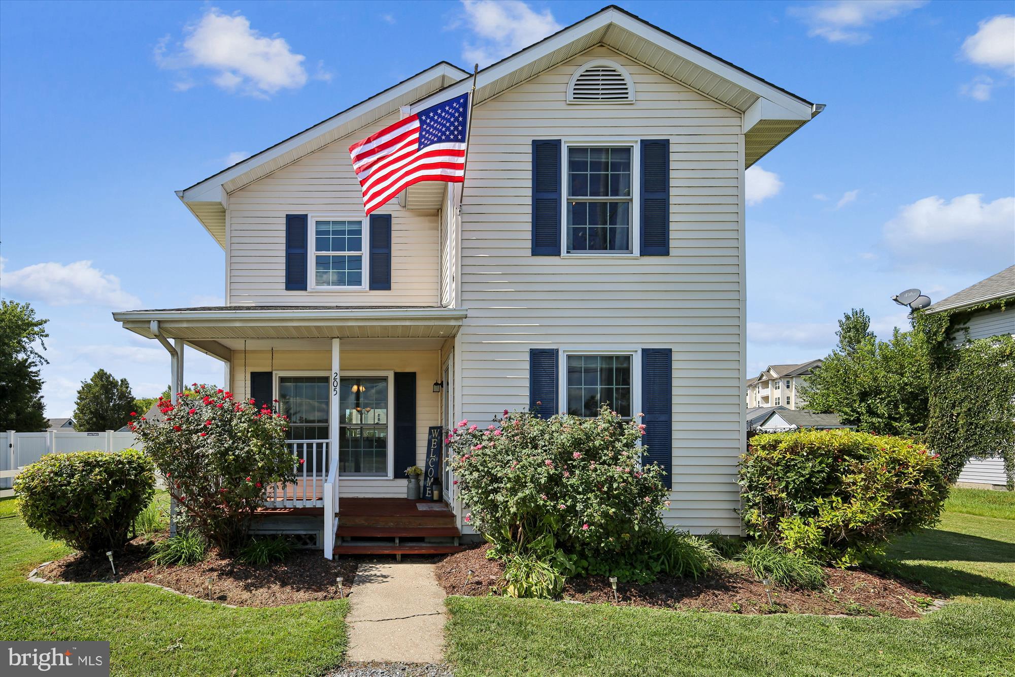 Discover the charm of this delightful Colonial-style home nestled in the heart of Stevensville, where comfort meets convenience. Built in 1991, this well-maintained residence boasts 1,296 square feet of thoughtfully designed living space, perfect for creating lasting memories. The kitchen is equipped with modern appliances, including a built-in microwave, electric oven/range, dishwasher, refrigerator, and convenient in-unit laundry facilities. Enjoy the comfort of ceiling fans and energy-efficient double-pane windows that fill the home with natural light while keeping energy costs low. This home offers three spacious bedrooms and two and a half bathrooms, providing ample space for relaxation and privacy. The main floor laundry adds to the convenience of daily living, making chores a breeze. Outside, the property sits on a generous 0.23+/-acre lot, featuring a level rear yard perfect for outdoor activities or gardening. Enjoy serene views of the scenic vistas that surround the area, creating a peaceful retreat right at your doorstep. The porch and deck provide ideal spots for morning coffee or evening gatherings, while the shed offers additional storage for your outdoor equipment. Parking is a breeze with a crushed stone driveway that accommodates up to five vehicles, ensuring you and your guests always have a place to park. Located just 2 miles from the beautiful Chesapeake Bay, this home offers easy access to water activities and stunning waterfront views. The Stevensville community is known for its friendly atmosphere and strong sense of belonging. Residents enjoy nearby parks, recreational facilities, and a variety of local shops and restaurants that enhance the neighborhood's charm. Public services are readily available, ensuring a convenient and comfortable lifestyle. This property is not just a house; it's a place to call home, where you can enjoy the best of both indoor and outdoor living in a vibrant community. Don't miss your chance to make this charming residence your own!