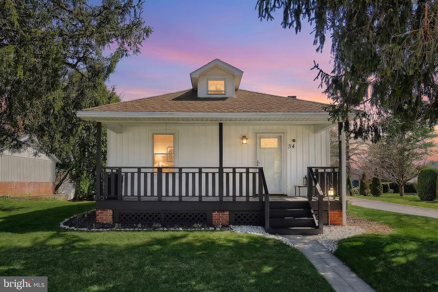 Welcome to 34 Mill St in Stewartstown, PA!  This home is the definition of "Cute As a Button".  It is has been tastefully updated over the past few years and is extremely well maintained.  The main living area features hardwood flooring and a comfortable flow into the dining space, creating an easy setup for both daily living and hosting. The kitchen has been updated with granite countertops and tile backsplash.  It provides a straightforward layout with good workspace and easy access to the backyard.  The full bathroom includes a tub and shower combination. 

Outside features a patio area with privacy fencing that works well for relaxing or outdoor dining.  There is a big detached 2 bay garage that could fit up to 4 cars along with additional storage space.  There is a small parking pad in the back yard as well as a small driveway in front of the garage to provide plenty of parking spaces.  

All located in the heart of Stewartstown borough in Southeastern Schools.  This home will not last long so set up your showing before it is too late!