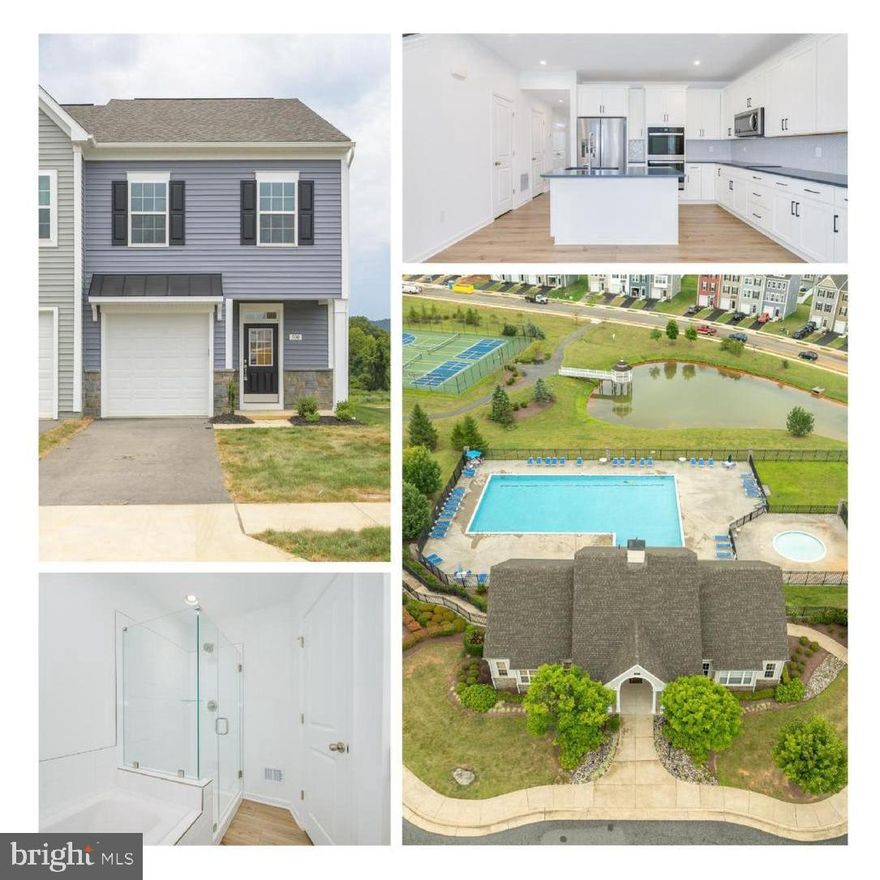 Discover luxury living in Berkeley County's premier planned community of Martinsburg Station! 500 Tracy Way is a stylish 2-level townhome featuring 3 bedrooms, 2.5 bathrooms, a covered front stoop, partial stone front, and 1-car garage. Enjoy high-end finishes like 9 ft. ceilings, a spacious gourmet kitchen with stainless appliances, quartz countertops, and an open family room. The primary suite boasts a large walk-in closet and private ensuite bathroom with dual vanities and a tiled shower with shower niche. Two additional secondary large bedrooms are also featured on the second level with a shared full hall bath. Laundry included and conveniently located off of the bedrooms. Enjoy community amenities like a clubhouse, pool, and walking trails with breathtaking mountain views. Embrace this opportunity for sophisticated, convenient living. Schedule a showing today and see if this is the home you've been searching for! Applicant(s) must be able to pass credit/background check. MINIMUM FICO CREDIT SCORE OF 650 REQUIRED FOR ALL ADULT APPLICANTS. No Smoking. No Pets.