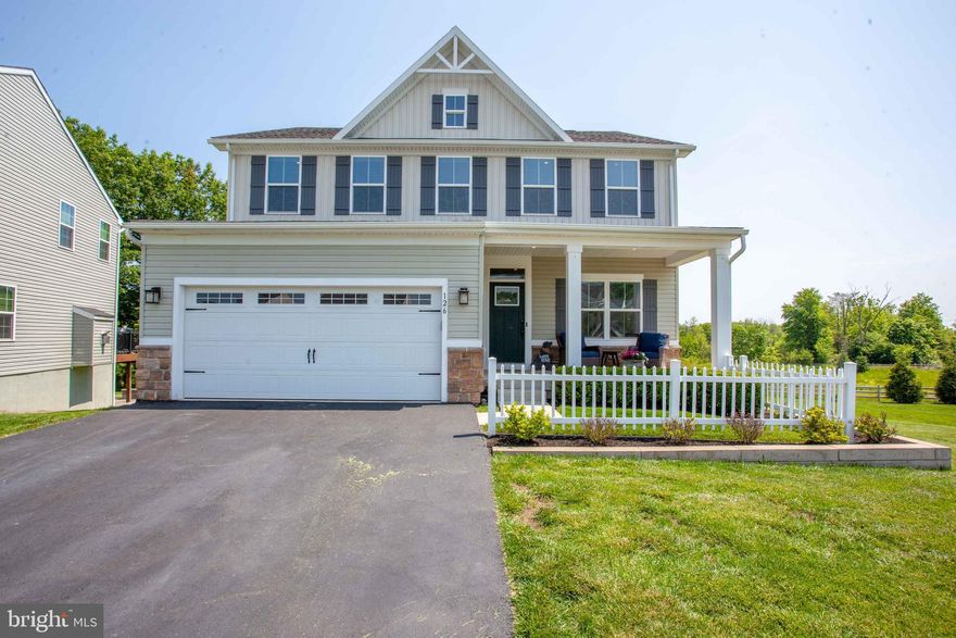 Welcome to 126 Pixie Moss Rd! This beautifully maintained 3 bedroom, 2.5 bathroom Colonial is nestled in the highly sought-after Hanover Pointe community and offers exceptional living space across three finished levels. Highlights include a versatile loft, a finished walk out basement and a spacious backyard designed for entertaining. 
The upgraded front façade and inviting porch provide a warm welcome. Step inside to find engineered hardwood floor throughout the main level, complemented by an abundance of natural light.  Just off the foyer is a flexible office, which can be enclosed with a barn door (currently stored in garage) for added privacy.
The open-concept floor plan is perfect for gatherings. The kitchen features a large island with granite countertops, stylish subway tile backsplash, upgraded appliances, and ample cabinetry—ideal for both everyday living and entertaining. Adjacent to the kitchen is a cozy breakfast nook with sliding doors that lead to a 20’ x 12’ deck overlooking the backyard. The family room features a gas fireplace, creating a warm and inviting atmosphere. A convenient mudroom and powder room complete the first floor.
Upstairs, new carpeting (installed 5/28/25) spans the staircase and entire second level.  The loft offers additional recreational space, a home office, or potential for a fourth bedroom. The spacious primary suite includes a walk-in closet and a luxurious bathroom with a large tiled shower. Two generously sized bedrooms and a full bathroom complete the upper level.
The finished walk-out basement features a large 35 x 15’ flex space with built-in cabinetry – perfect for movie nights, game days or hosting guests. The basement also includes rough plumbing and partially finished space for future full bathroom.  Step outside to the stunning porcelain paver blue stone patio with a sitting wall and a Breeo smokeless fire pit – ideal for entertaining.
Situated on one of the nicest lots in the neighborhood and backing up to conserved land, the backyard offers privacy and tranquility. Additional upgrades throughout the home include water softener, whole house humidifier, upgraded window package, garage storage shelving, and dimmable LED lighting throughout.
This home is part of a friendly community with HOA amenities, including a walking trail, playground, and common area maintenance. Located within the highly regarded Boyertown School District, this home is conveniently close to major highways, shopping centers, and dining options. Don’t miss the opportunity to make this your dream home—schedule a showing today!