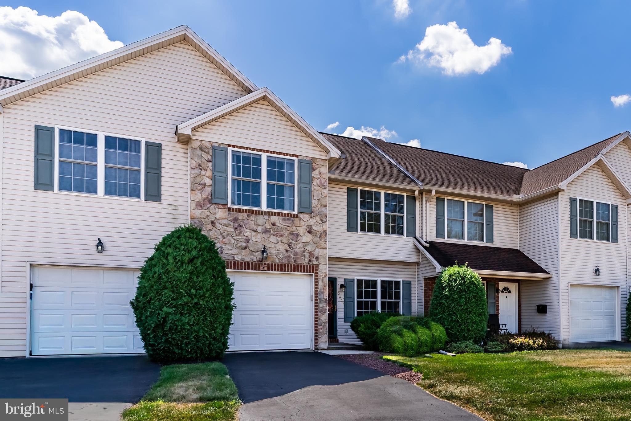 Enjoy maintenance-free living in this spacious condo located in Camp Hill School District. This thoughtfully designed home features a first-floor master suite complete with a walk-in closet, en suite bathroom with a separate tub and shower, and convenient access to the adjoining family room. Step outside to the back patio, perfect for relaxing or entertaining, with direct access from the family room. Upstairs, you’ll find two additional bedrooms and a full hallway bathroom, offering plenty of space for family or guests. Fresh carpet and paint throughout provide a clean, modern feel. The home also includes a one-car garage with interior access from the front living room and main floor laundry. Situated close to major roadways and within walking distance to grocery stores, restaurants, and shopping, this home combines comfort and convenience in one ideal location.