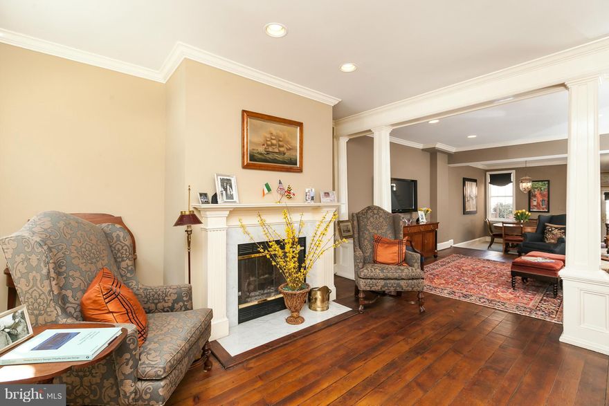 Elegance abounds in this immaculately maintained home in Federal Hill. Three bdrs, 2 full baths, high ceilings, gracious entry, new windows, hardwoods, FR. doors, wood burning  FP, landscaped yard & 2nd level balcony. Exquisitely renovated 3rd lvl. Mst. Ste. w/ fabulous en suite bath. Actual sq. footage 1852,