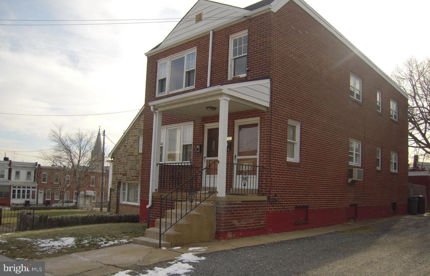 Brick 2 story Duplex  2br units  elect and gas separate meter Both units occupied by long term tenants.
Current rents 1st floor 755 and 2nd floor 825  has a small garage and large unfinshed basement with outside entrance.