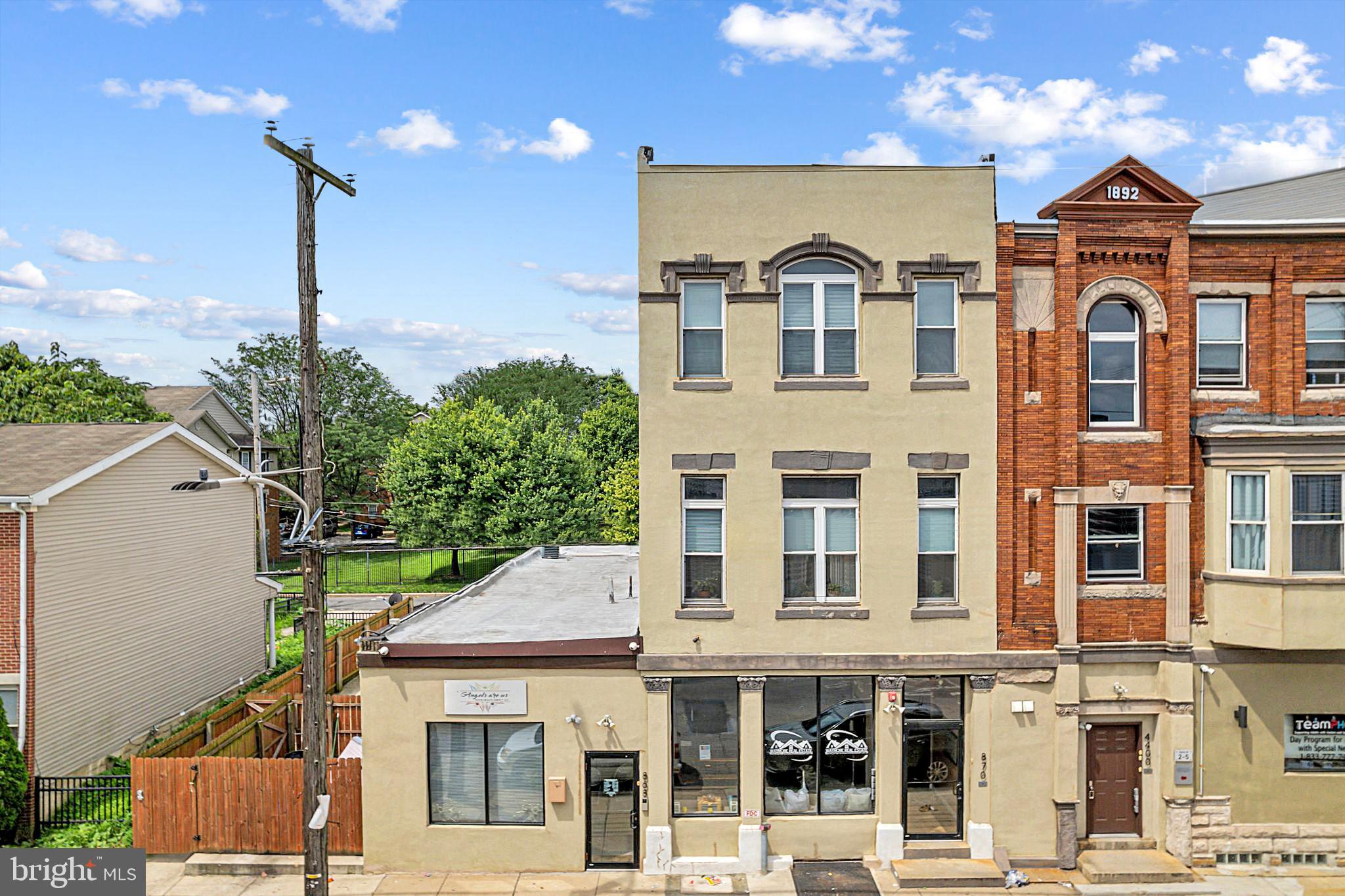 866-70 N 44th St, Philadelphia, PA. Outstanding investment opportunity in Philadelphia! This mixed-use property features 6 total units (2x commercial 1st floor units and 4x residential units), grossing $6,505/month in rent income: 868 N 44th St ($1,410/month, commercial with private entrance) | 870 N 44th St Unit 1($1,390/month) | Unit 2 ($915/month) | Unit 3($915/month) | Unit 4 ($900/month) | Unit 5 ($945/month). This turnkey investment was gut-renovated in 2017 with central air, hardwood floors, and granite countertops. The property is certified lead *free*, and all residential units have in-unit laundry, with off-stret parking in the rear. Building is fully sprinklered with fire alarm panel. Private trash and parking at 866 N 44th St, a separate 1,360 sq ft CMX-2 lot that is included with this sale. Semi-private community garden on the block. Extremely low taxes currently with tax abatement ($1,131/yr), the property is legally zoned for its current use, and owned by a licensed real estate agent. Whether you’re looking to expand your portfolio or step into a fully occupied, income-producing property, this is a rare opportunity in a growing area of the city. This is a neighborhood currently booming with new construction and more construction planned for the near future. Make your appointment today! Showings of 868 N 44th St (commercial unit) are only allowed with a signed offer, to avoid tenant business disruption. ***Strong preference will be given to offers that include both contiguous parcels at 4400 Lancaster Ave & 866-870 N 44th St.***