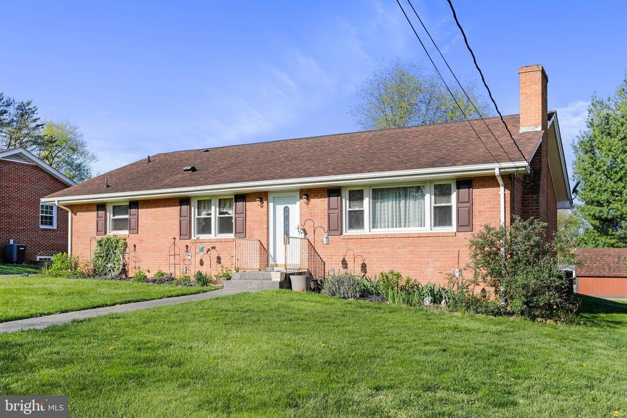 You are nestled in the heart of Front Royal Va, a cul de sac street for less traffic.   Traditional all-brick ranch home.  A paved drive and a walkway lead you to the front door - two steps into the foyer and your first peek at the hardwood floors!   A glance into the formal dining and your eyes are drawn to the living room with a brick fireplace and mantle just waiting for your finishing touches!  

Featuring 2 large bedrooms and a 3rd guest room on the main level!  Hardwood floors flow throughout the upper level!  The primary bedroom features a half bath (options to enlarge) and a full bath.  The country kitchen has plenty of space for a breakfast table and a side doors lead you to outside!

A full basement offering tons of add'l living space with a family room and bar and a rec room with so many possibilities!   Plus a full bath!  The other half is ready fo your ideas or to use as a work shop!   Laundry is also located here! 

A nice surprise awaits in the large back yard which has the potential for a terraced backyard open to your design and imagination—lots of room for entertaining and outdoor tables, a play area, etc.  Plenty of room for parking!  Create your outdoor oasis with the patio!   No need to store your lawnmower in the basement as there is an outdoor shed as well!