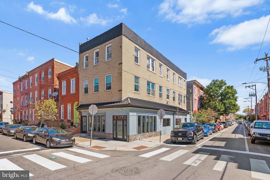 Located on a prime corner in the heart of Dickinson Narrows, 1537 S 6th St is a renovated, mixed-use property with commercial spaces on the first and lower levels, and 4 separately metered, occupied apartments on the upper levels. The commercial spaces can be accessed separately or through a shared staircase. The main level is currently set up as a cafe and lounge with a dining room at the front, a large open hall at the center, a kitchen at the rear, and 3 bathrooms. The lower level is set up as a private club room with a bar, 2 bathrooms, and storage. An entrance at the rear of the building leads to the apartments. There's a studio and a 2-bed on the second level, along with a 1-bed and a 2-bed on the third level. The 2-beds each have in-unit laundry. Utilities include central a/c, gas hot water for the commercial spaces, electric hot water for the apartments, and gas forced air heat throughout. 1537 S 6th St's fantastic location earns a Walk Score of 87! A few blocks south, lively E Moyamensing Ave is lined with neighborhood hangouts, coffee shops, and idyllic Dickinson Square Park. There are lots of top restaurants and local businesses to explore on nearby E Passyunk Ave, plus the famed 9th St Italian Market is a short walk. Popular stores like Target, IKEA, and Home Depot are close along Columbus Blvd, and there's easy access to public transit, I-95, and South Jersey. Schedule your tour today!
