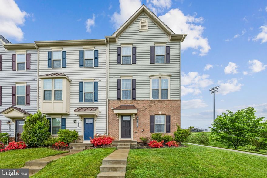 Welcome to a highly coveted neighborhood where homes seldom come on the market! This end unit has the best views in the neighborhood -  water view in the front and open sports field in the back! This pristine home is gleaming with natural light throughout and features NEW carpet throughout.  The heart of the home lies in its well-appointed kitchen, featuring a large gourmet island, GE stainless steel appliances, stunning quartz countertops, and recessed lighting. Enjoy the views from you oversized deck off of the kitchen. The upper level boasts 3 bedrooms, convenient bedroom level laundry room and two full bathrooms. The lower level provides extra space for entertaining or an office with a half bathroom and attached 2 car garage.  Community has 2 tot lots.  Incredible location within walking distance to schools and future shopping and dining. Easy access to route 70 and shopping centers around. Schedule your showing today!