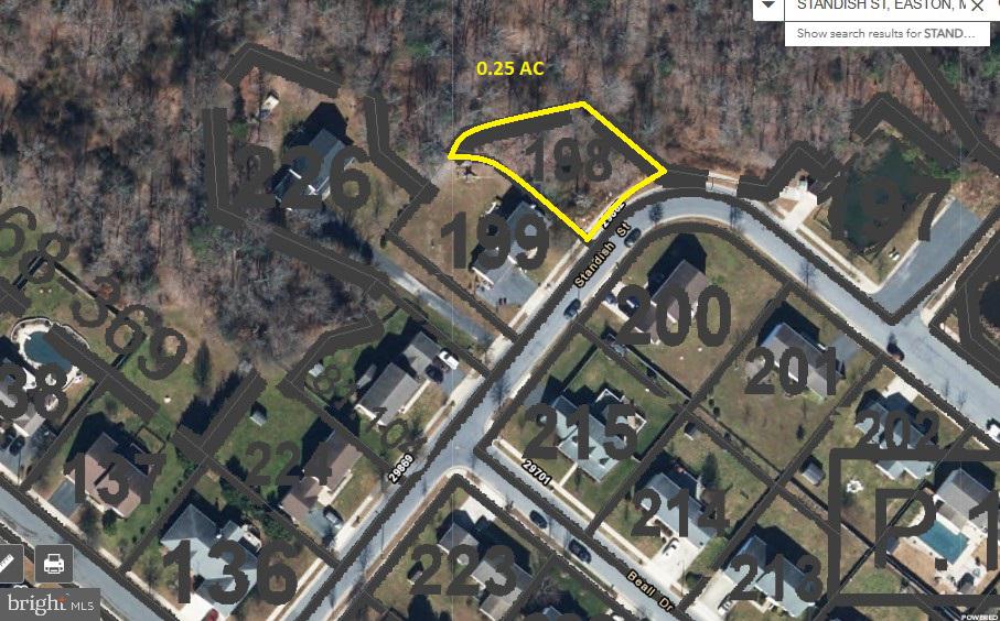 .25 +/- acre located in the Matthewstown subdivision of Easton Md. This parcel is located in the R-10 A zoning district.
BUYER RESPONSIBILITY TO PERFORM DUE DILIGENCE REGARDING PROPERTY LOCATION, USE, RESTRICTIONS, AND TAXES.