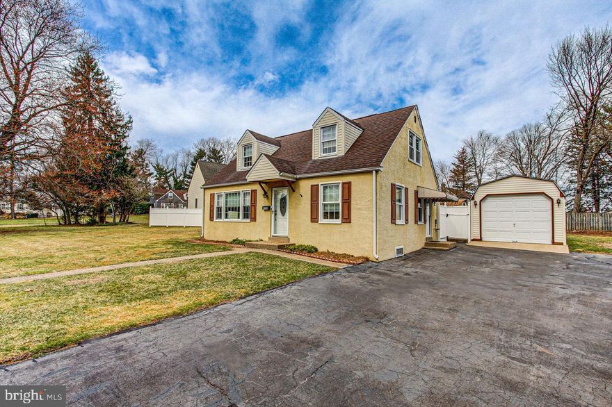 Don't miss out this 2nd time around. Back on the market due to the buyer's health issues.  This 3-bedroom, 2-full-bath home located in a charming neighborhood is truly move-in ready—just unpack and enjoy! Freshly painted, with some updates, and exceptionally clean. Situated on a large corner property with a fenced-in yard. and an oversized garage with plenty of space for a car and storage. Enjoy the privacy of a fully fenced backyard—perfect for outdoor gatherings, pets, or simply relaxing. Located within walking distance to Tamenend Park,  and convenient access to shopping, public transportation, and major routes.  Don’t miss this opportunity to own a beautifully updated home in a prime location!