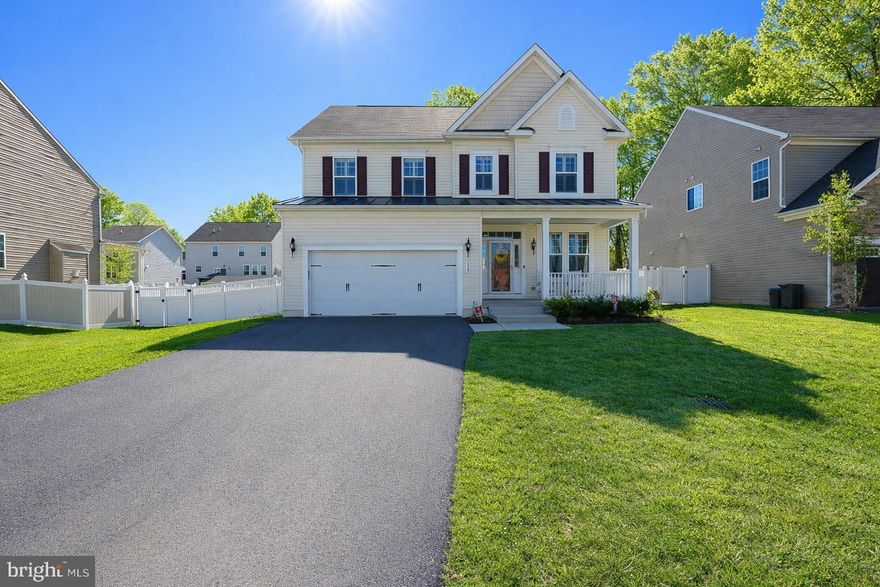 Welcome to this extraordinary 4-bedroom, 2.5 bath home where comfort, style and location come together in this impeccably maintained, 4-year-old, Timonium colonial.  This beauty is tucked away on a non-through street while maintaining easy accessibility to shopping, entertainment and major roadways. The exceptional open floor plan was designed with entertaining in mind. As you approach the front, you will step on to the covered porch where days can be spent rocking and relaxing.  As you enter the front door you will be greeted with exquisite wood floors and a spacious hallway.  To the right you will find the private office space complete with double doors and on the left, you will find the spacious half bath.  As you move further into the main living area, you will be captivated by the abundance of natural light shining through the custom plantation style shutters and a cozy gas fireplace that is ideal for warming up on those chilly days. You will take pleasure in cooking in this dream kitchen featuring stainless appliances, quartz countertops and a massive island, while entertaining guests in the adjacent living space.  As you walk out of the sliding glass doors you will access the composite deck and be able to enjoy the private outdoor space created by the white vinyl fencing.  On the upper level you will encounter the laundry room and 4 generously sized bedrooms, including stunning primary suite that is like a private retreat with tray ceilings, crown molding, a walk-in closet and an en-suite bathroom. The lower level is a blank slate just waiting for your vision to bring it to life. This versatile space includes a rough in for a bathroom and can easily be turned into a recreation room, exercise room, additional living area, etc.  As the new owner, you will reap the benefits of the many upgrades added to this home by the current owner including an insulated garage door, custom plantation shutters throughout, a composite deck, white vinyl privacy fencing, ceiling fans, pendant lighting fixtures, the tiled kitchen backsplash and the 2 additional feet added to the driveway.   OPEN HOUSE - SATURDAY 3/21/26 12:30-2pm and SUNDAY 3/22/26 12:30-2pm