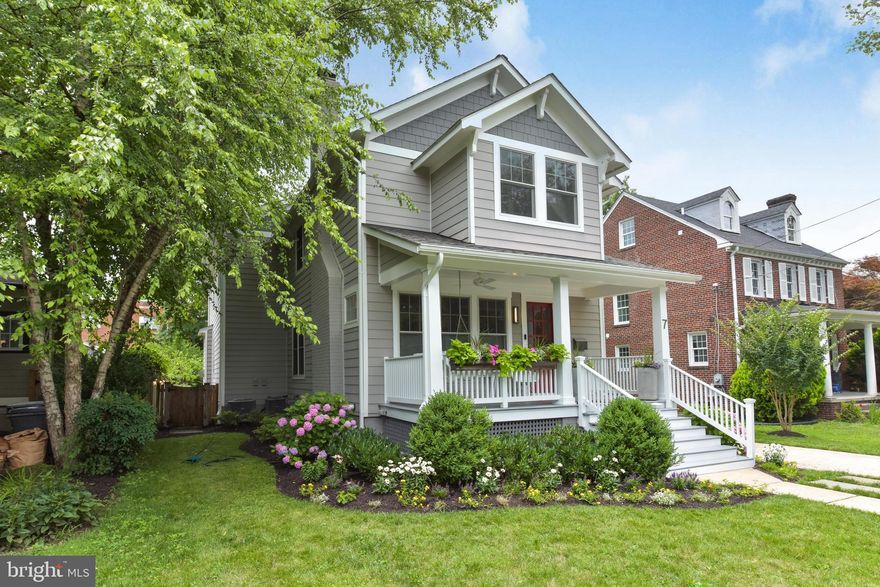 This six bedroom, five bath farmhouse style home was completely renovated in 2015 and offers three levels of luxury living with an open and modern floor plan for today's lifestyle. Spacious and light-filled main level has a gourmet kitchen with oversized island overlooking the dining and family rooms perfect for everyday living or entertaining. A main level bed with full bath is versatile for either guests or as a private office space. The upper level with four bedrooms and three baths includes the master with a spa like bath and two walk-in closets with custom shelving. Also on this level is a separate laundry room. Extra living space on the lower level offers a rec room, bedroom and full bath, and a bonus room flexible enough for use as a playroom, craft space, or exercise room. Enjoy the outdoors in the private rear yard with deck, stone patio with built in fire pit, and mature, private landscaping. Park in the driveway or detached garage and enjoy all Del Ray has to offer along "The Avenue!"