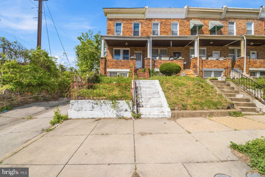 Opportunity knocks in Baltimore City’s Biddle Street neighborhood! This 3-bedroom, 1-bath end-of-row brick townhome offers incredible potential for both homeowners and investors alike. Featuring a large fenced-in backyard—rare for the area—this property provides outdoor space perfect for entertaining, pets, or future improvements. Inside, you’ll find a functional layout with a finished basement offering additional living space and flexibility. Whether you’re looking to renovate and build equity or customize a home to your liking, this property is full of upside. Conveniently located near major commuter routes, downtown, and Johns Hopkins. Priced to sell and full of potential—don’t miss your chance to make it your own!