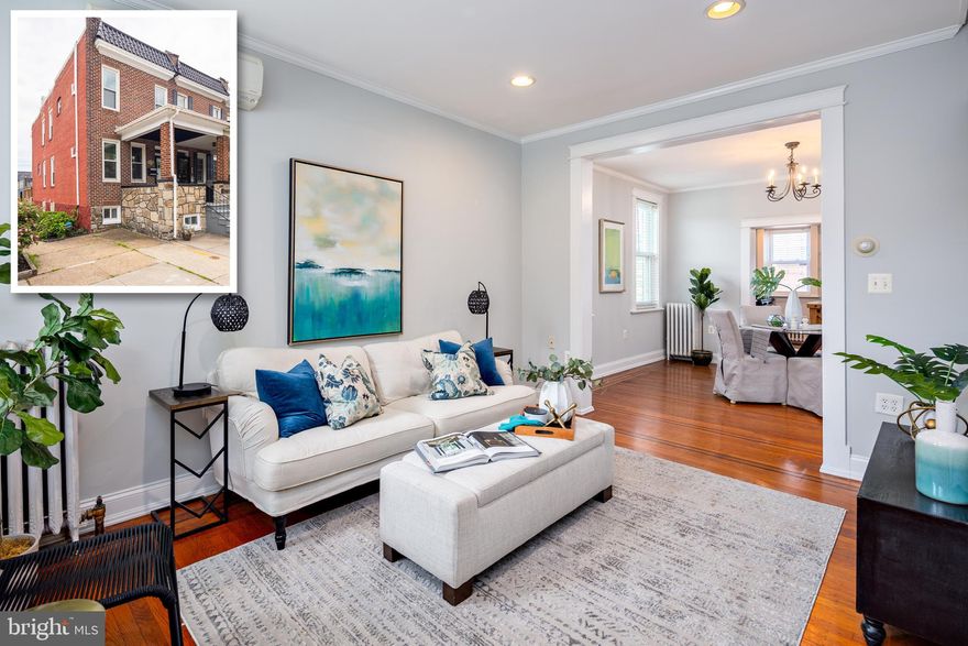 PICTURE PERFECT END-UNIT ROW HOME WITH 3-CAR PARKING!  Enter into your bright and airy living area with tons of natural light and original hardwood floors that seamlessly flow through your open concept dining area.  Enjoy a chef's kitchen with updated cabinetry, granite counter tops and stainless steel appliances.  Upstairs you will find two generously sized bedrooms, an area great for an office/den and a full bathroom.  The basement has been fully finished and features a third bedroom, an additional living area and a large second fully remodeled bathroom.  Enjoy relaxing outside on your front patio or on your large back deck.  Parking is a breeze with an oversized parking pad that can fit 3 cars!  This home has just been freshly painted so you can pack your bags and move right in!  House is vacant and easy to show so schedule your showing today!