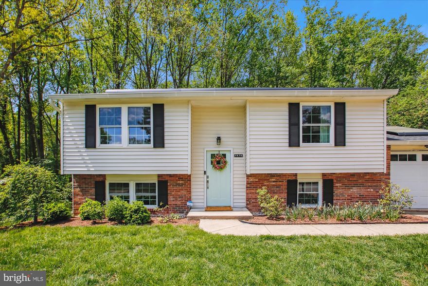 Welcome to 5838 Aplomado Drive, a charming  home nestled in a cul-de-sac within the desirable Cardinal Estates neighborhood. Meticulously cared for and updated throughout, this home is ready for its next owners. On the upper level, there's plenty of room for relaxing and entertaining, as the renovations present a seamless flow among the kitchen, dining room, family room and back deck, with a staircase that provides easy access to the tree-filled fenced yard with playground equipment. Down the hall are the primary and secondary bedrooms, which share the hall full bath. The lower level offers 2BD/1BA, plus a recreation room, laundry/utility room and garage access. The closets are generously-sized throughout the home, making everything within reach. Notable updates include white shaker-style kitchen cabinets, quartz countertops, Whirlpool stainless appliances and flooring (2019); light fixtures replaced throughout and upgraded electric panel (2020); renovated upstairs bathroom with new tub/surround, vanity, toilet, flooring and solid door (2019); bedrooms solid doors (2020); renovated basement bathroom with tub with surround, new vanity, toilet, flooring and fixtures (2020); and a newer steel insulated garage door, front landscaping, exterior lights and outlets (2020). Plus all the "big ticket" items have been taken care of, providing the next owners peace of mind, including all new windows (2023), solar panels which now make electric bills approx. $50/mo (2023), newer roof (2021), exterior doors (2022), shed (2022), deck (2019) and HVAC (2015). Conveniently located less than a mile to the VRE, Burke Station Park, shopping and everything you need. Come make Aplomado your new address!