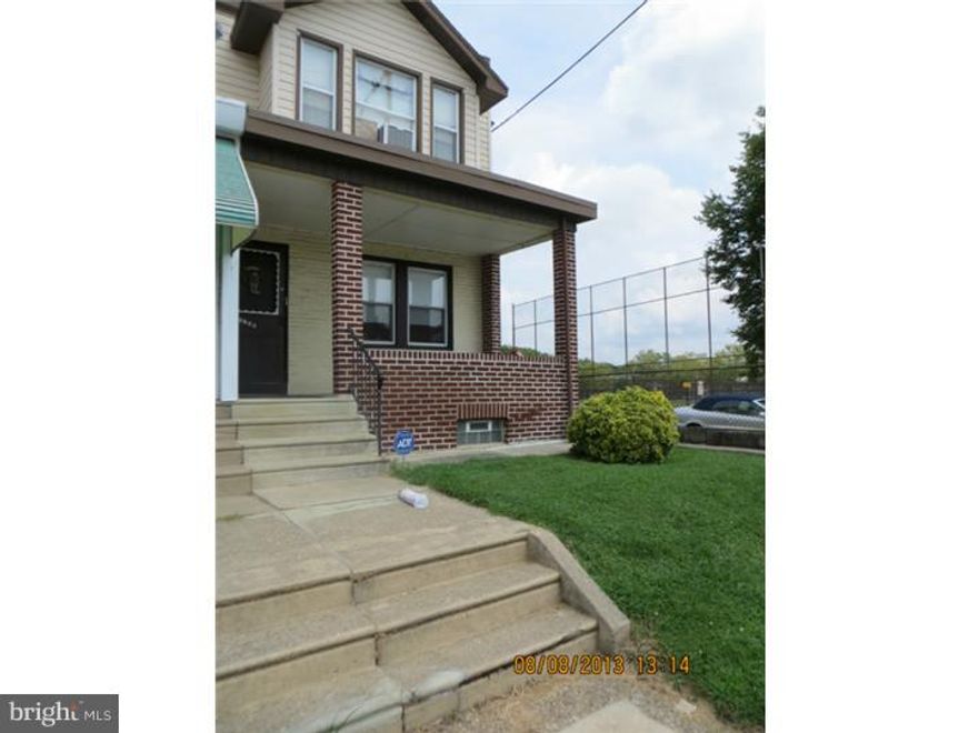 Large corner lot! Ample outdoor space and plenty of parking for your guest! House needs some cosmetic updating and will be sold AS-IS. Great area local park, swimming pool, playground, tennis court and hockey rink!. Public transportation either way you look. The G bus will take you straight into south Philly, the 108 will take you to Delco and the 36 trolley right into the heart of downtown Philadelphia!  Grocery Store, Post Office, and convenient shopping right across the street! Where can you get all of this anywhere in Philadelphia for this price and on a lot this BIG!!