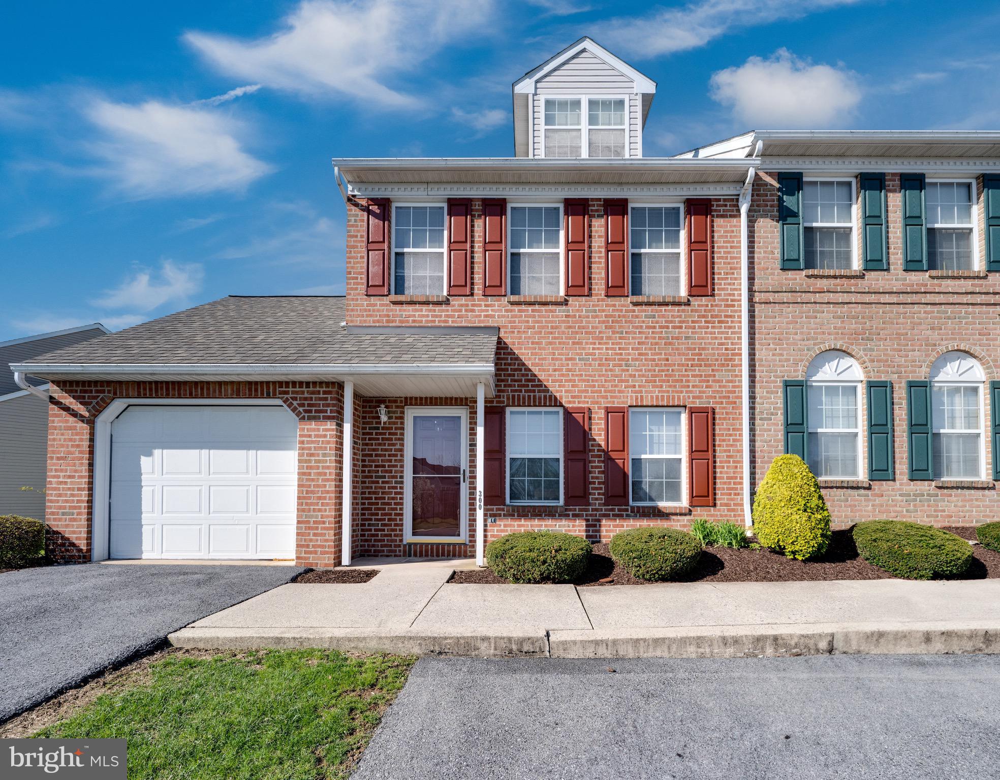 Welcome to 300 Barrington in Thomas Gardens. This three bedroom, end unit townhome located in Governor Mifflin School District is ready for immediate occupancy. The home features an open concept main floor with 9.5 foot ceilings, to include the 1 car garage. The main floor boasts a galley kitchen with plenty of cabinetry and granite counters, spacious living room and dining area, plus a half bath. Upstairs you'll find 3 bedrooms, a full bathroom, plus the washer and dryer. The new HVAC and water system will make maintenance worries nonexistent. The HOA covers the grass, snow, and exterior maintenance. This is an ideal central location, in close proximity to parks, shopping, major highways, restaurants, and more. Schedule your appointment today!