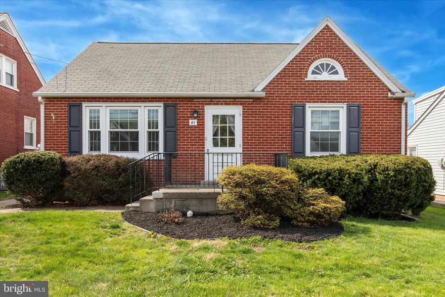 Welcome to this lovingly maintained brick Cape nestled in the heart of Telford Borough! Situated on a quiet, sidewalk-lined street, this charming home offers 3 bedrooms and 1 full bath on a beautifully sized almost quarter-acre lot. Enjoy the convenience of private parking, a backyard shed for storage, and a spacious yard perfect for relaxing or entertaining. Step inside to a cozy living room filled with natural light and highlighted by an open staircase. An arched doorway leads to two comfortable bedrooms, a full bath, and an eat-in kitchen that overlooks the peaceful backyard. Upstairs, you'll find a spacious third bedroom with a generous closet and additional storage space. The basement provides laundry and plenty of room to meet all your storage needs. Located in the desirable Souderton School District, this home is just a short walk to El Limon, Vietnam Cafe, nearby parks, and offers easy access to Route 309. You’re also just minutes from the Broad Street Theater and a variety of local eateries. A perfect blend of comfort, charm, and convenience—don’t miss your chance to make this one your own!