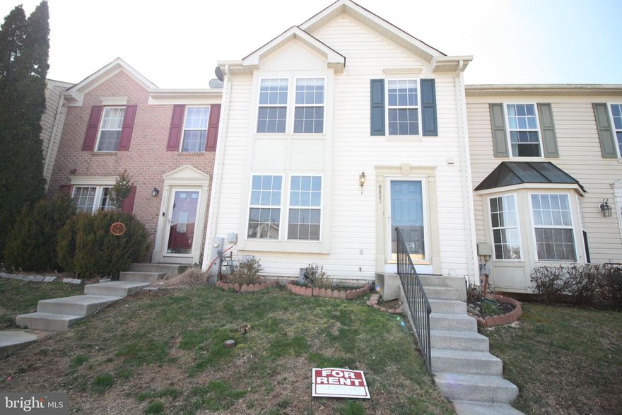 Welcome to the large 3 level Townhome in Owings Mill community. Fully walkout basement. Total 2100+ Sq. Ft. of living space, total 3 bedrooms and 2.5 bathrooms. Fresh paint.  Carpet free.  Hardwood flooring on the main level, laminate floor on the upper and lower levels.  Gourmet Kitchen with island, granite counter tops, stainless appliances. The Family Room is located just off the kitchen. Access to the large deck from family room.   Finished Lower Level has a spacious Great Room which walks out to the rear patio and deck.  2 assigned parking space. Available on immediately. Tenants pay all utilities, including electricity, gas and water. Minimum $100k annual income and 700 credit score requested. 2 years lease requested.