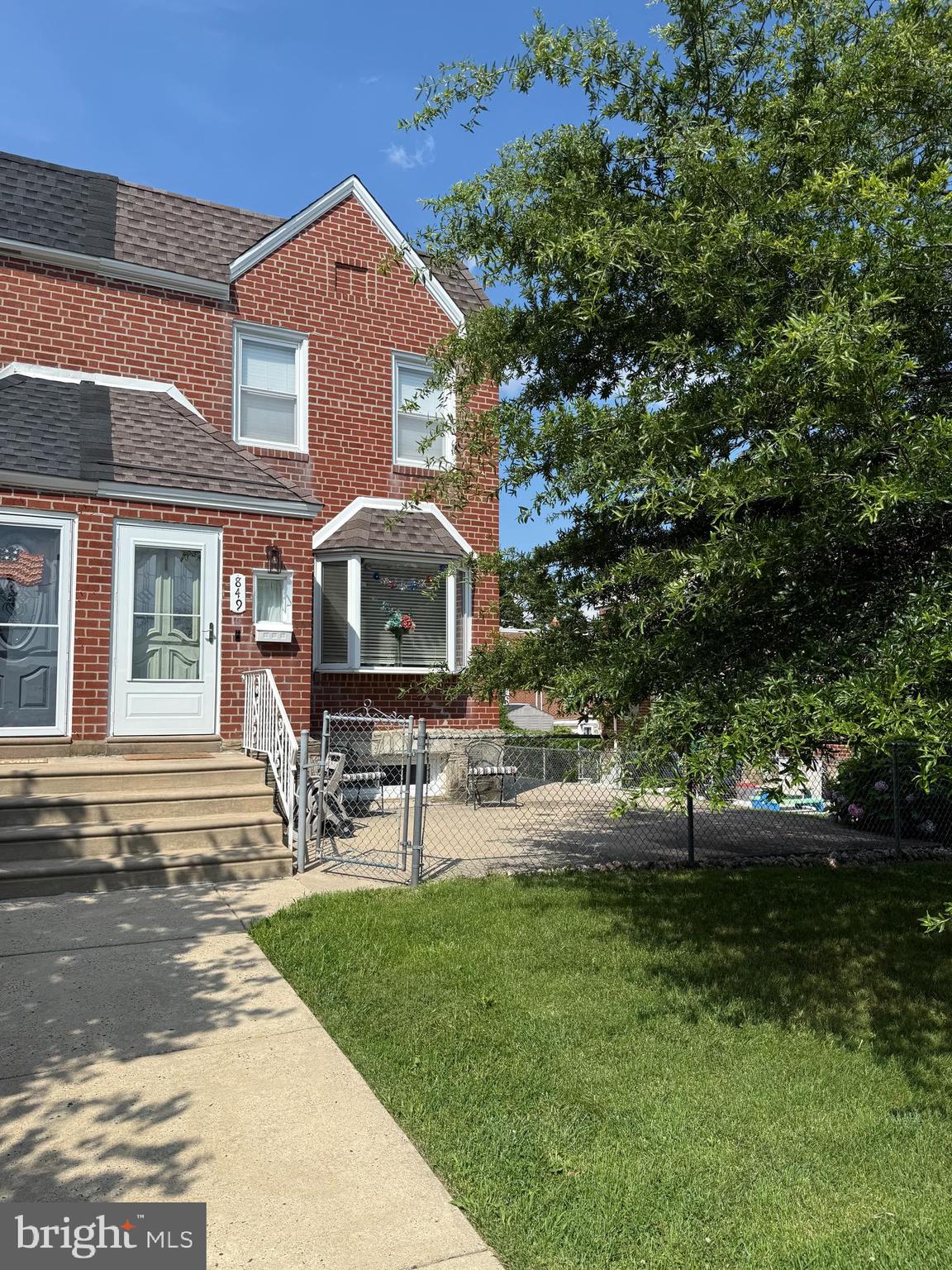 Welcome to 849 Glenn Street, a well-maintained brick twin home located in the desirable Pine Valley neighborhood. This charming property features a vestibule entryway with a convenient coat closet and leads into a bright, welcoming interior. Enjoy refinished hardwood floors throughout, a sun-filled living room with a bay window and ceiling fan, and a spacious dining room perfect for everyday living or entertaining. The eat-in kitchen offers generous cabinetry and counter space, making meal prep and storage a breeze. Upstairs, the second floor includes three nicely sized bedrooms, each with ceiling fans and plenty of closet space, along with a full hall bathroom. The finished lower level adds great flexibility with a powder room, laundry area, and interior access to the 1-car garage. Outside, the fenced front and side yards provide wonderful outdoor space for entertaining, gardening, or play. Conveniently located near parks, schools, and shopping, this home combines comfort, functionality, and location. Don’t miss your opportunity to call it home!