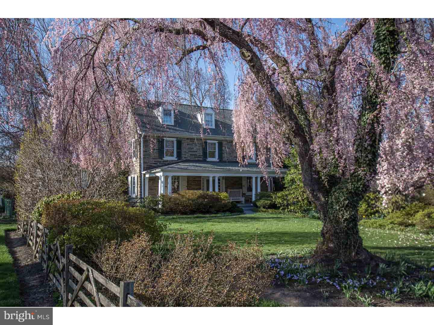 Historic Pennsylvania stone farmhouse with an added family room and master bedroom that blend in beautifully with the original structure. Whether entering by way of the large inviting front porch or the flagstone side patio, the house is exceptionally inviting. Not readily apparent are the new plumbing and electrical, air conditioning and re-built front porch. The cozy garage apartment is perfect for overnight guests or a quiet spot for creative projects. Beautiful gardens surround this gracious home.
