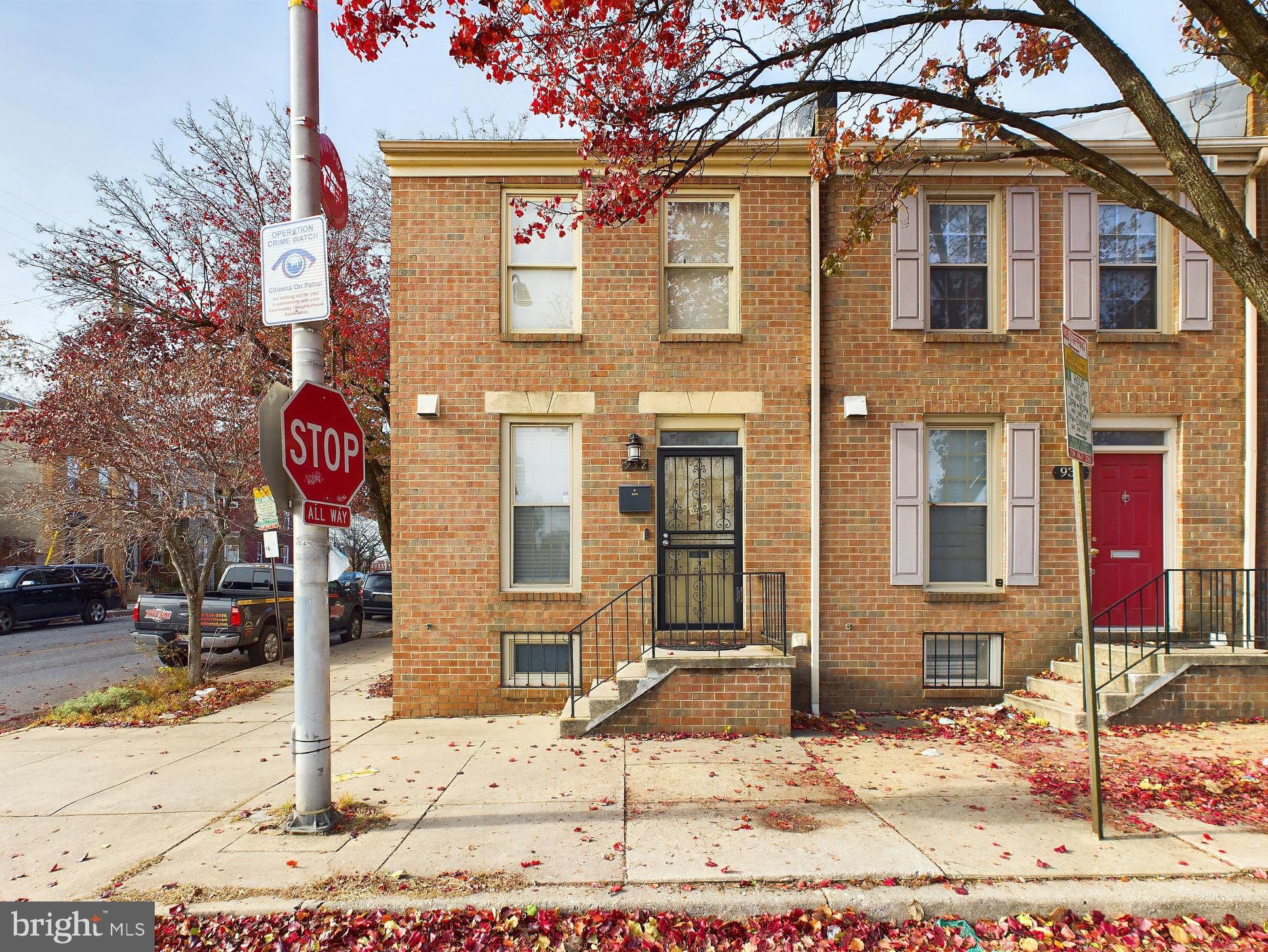 Great end of the row townhome featuring 3 bedrooms with 2 full baths. Basement has it's own private entrance in the back along with your private shared parking pad and parking pass for street. Eight minute drive to the Inner Harbor and walking distance to M&T Bank Stadium and Camden Yards. Kitchen, roof, HVAC condenser, and electrical updated/replaced 2 years ago. Home needs some cosmetic repairs/updates.
