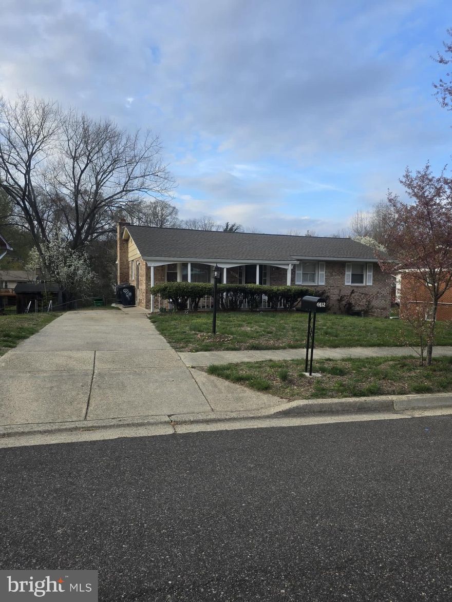 PRICE REDUCED!!!Brick home in Kastle Estates with a fabulous rear yard! This light filled home has a large eat in kitchen with a bay view window and side access to your personal driveway.  New lighting fixtures make this house feel like home. If you are looking for a spacious home with big yard then this is the one. In addition to the many things to like about this home having a bathroom in the Primary Bedroom is one more! With newer big ticket items (roof & HVAC), . Downstairs you have a large family room, a bathroom, full laundry room, walk-out to your large rear yard, 4th bedroom, and a 5th room ,   this home is less than 5 minutes from Route 5, 15 minutes from Andrews Air Force Base, about 30 minutes from the Pentagon. You must see it!!!!!