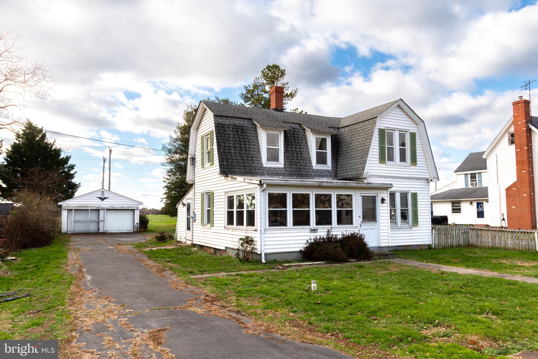 This quaint Dutch Colonial is a livable fixer-upper offering great opportunity at an affordable price. In the Country village of Lynch, this property is situated only 6 miles between multiple parks, Betterton Public Beach and local shopping. The home offers positive characteristics of having high ceilings, hardwood floors, a large kitchen with butlers pantry, separate dining room, living room, enclosed heated front porch and a two-car detached garage with workshop and separate storage area. Majority of the windows have been replaced. The electric has been updated to a breaker box with an accessory box to accommodate a generator. This is an estate sale and will be sold "As-Is".