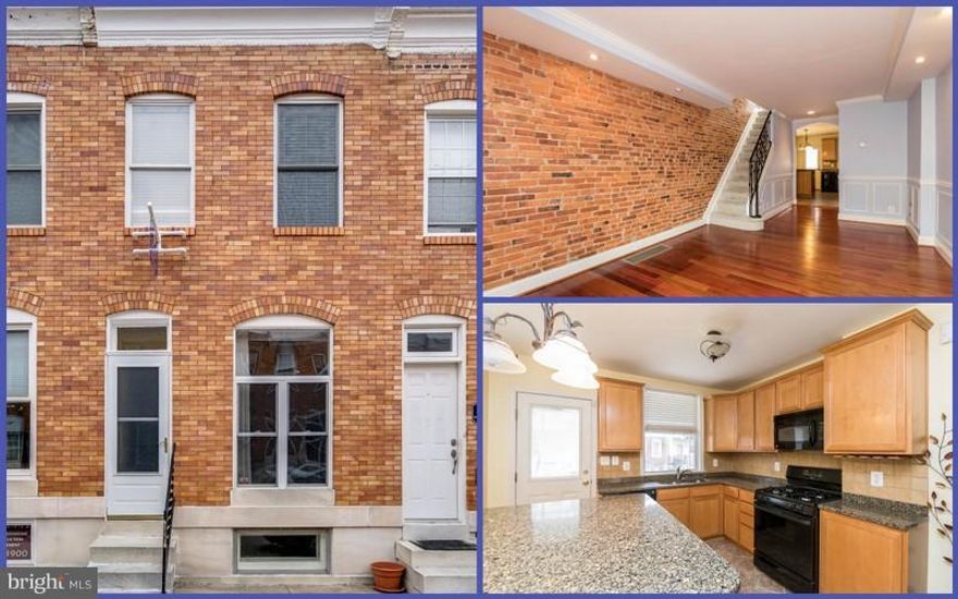 Open Sunday from 12 to 2 - Stunning Canton Home -  Hardwood Floors,Chair & Crown Moldings,Exposed Brick,Custom Kitchen & Granite Counters.Large Parking Pad offers easy parking,full finished basement with laundry room.Upper level with 2 spacious bedrooms,bath & huge walk-in closet. Roof warranty to transfer to new owner.