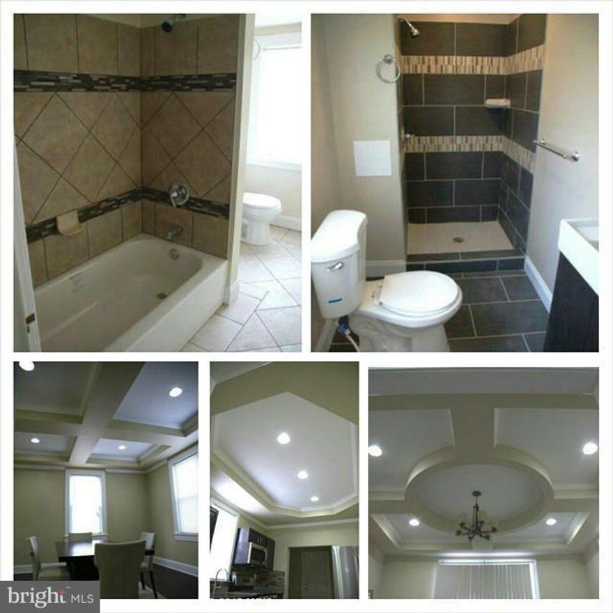 Remodeled 3 bedroom 2.5 full bathroom home w/ Hardwood 1st floor, Living room & Dining room w/ Trey ceilings & Recessed lights. Kitchen w/ granite counter & breakfast bar, SS appliances, & 5 burner stove. Fresh paint, new carpeted upper level & lower finished basement. Covered front porch, large rear deck & back yard. Up to 5% in Seller Help + Home Warranty. Close to 695, 83, SSA, Subway & Library