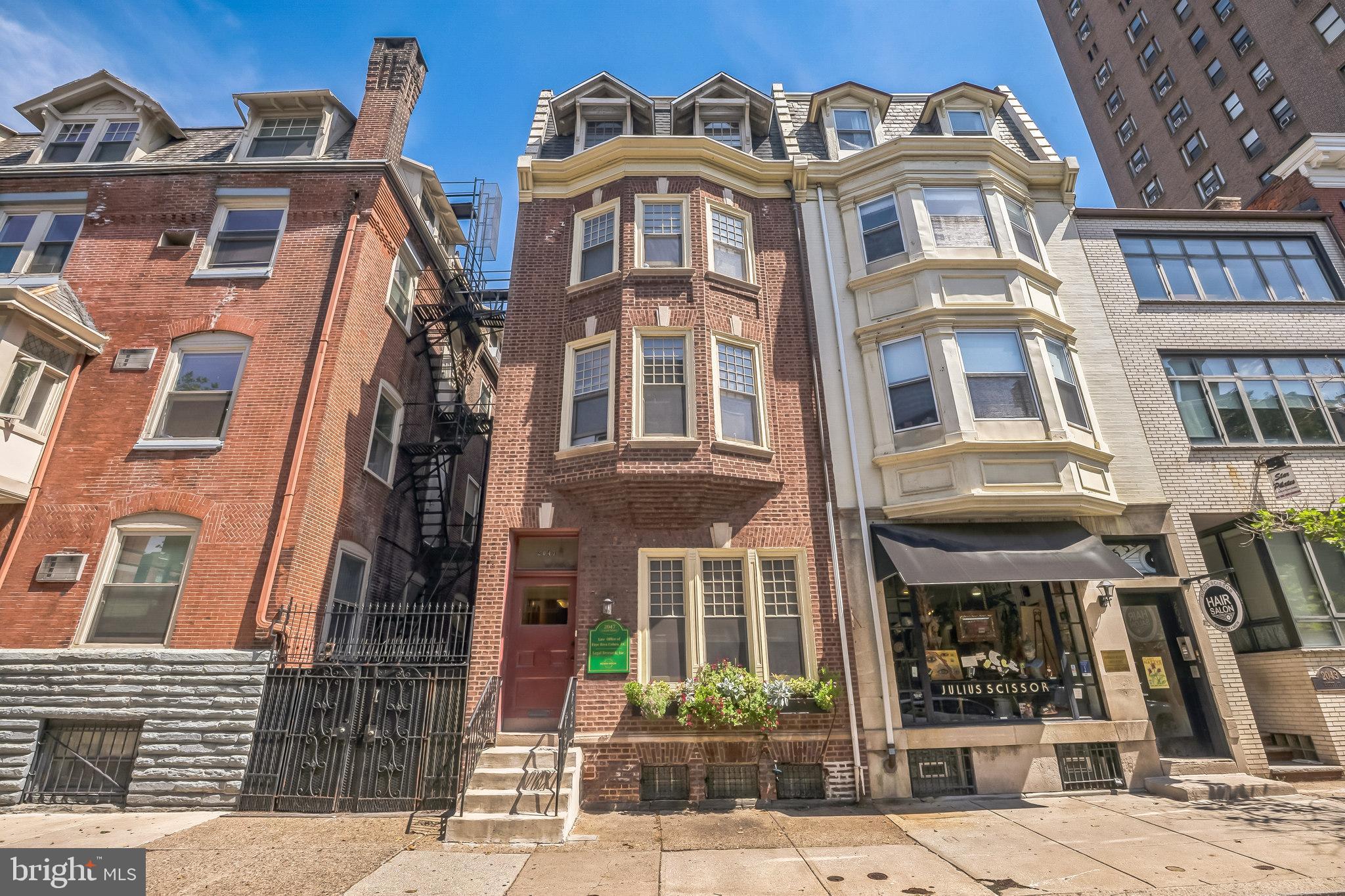 Versatile Income-Producing Property in the Heart of Rittenhouse Square!
Welcome to this charming and uniquely special property located just a block and a half from the iconic Rittenhouse Square Park! Perfectly positioned in one of Philadelphia’s most sought-after neighborhoods, this RM1-zoned gem offers exceptional versatility and investment potential.
Whether you're seeking a multi-family conversion, a luxurious single-family residence, or continuing its current approved use as an elegant professional office building, the possibilities are endless. Currently configured as a fully operational office space with multiple business tenants, this property provides a steady stream of income. There is a total of 8 office units throughout the 2nd, 3rd and 4th floors. 3 of the 8 units are tenant occupied, and the other units are owner occupied.
As you enter the first floor and you’ll find an attorney’s office featuring a welcoming reception area, front desk, kitchen space, two half bathrooms, and a spacious conference room. The second floor boasts a large main office with a fireplace and an alcove off this office along with two additional private offices. The third floor offers three more offices, including another with a fireplace, plus an additional half bath. On the fourth floor, you’ll find two more offices ideal for a variety of uses.
The full basement offers generous storage space, while the dual-zoned HVAC system ensures comfort throughout. The customized windows installed just a few years ago provide both efficiency and aesthetic appeal. 3+ car parking at the rear of the property is a great bonus!
Don’t miss this rare opportunity to own a piece of Philadelphia history with this truly flexible and income-producing property in one of Philadelphia’s most prestigious locations!