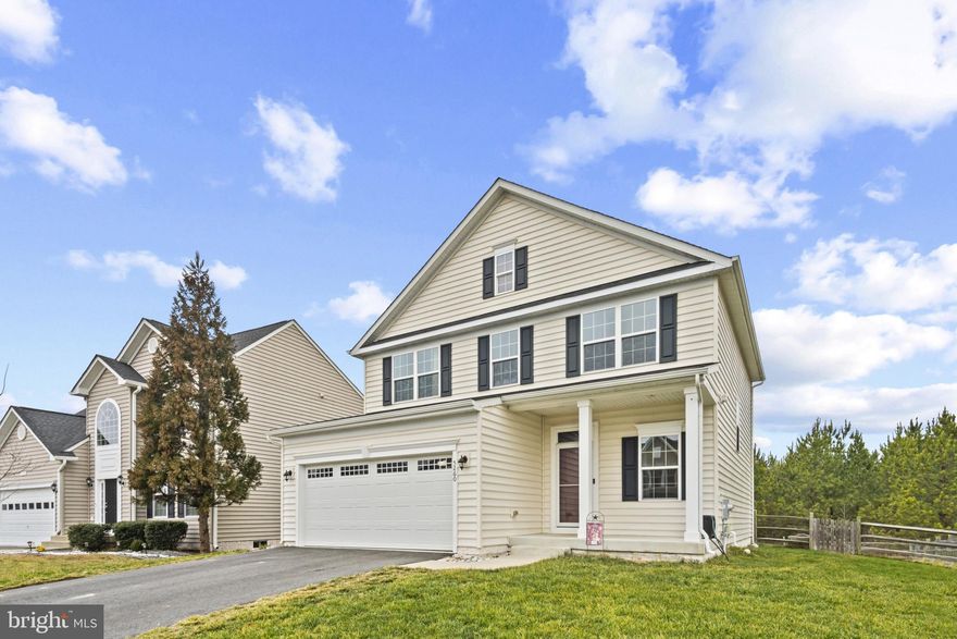 Not just your cookie cutter home, the owners had this one built especially for them. When I asked them what they loved about their home this is what they said.

1.8% interest rate for VA Loan (That is assumable to VA Only balance is 255k) 

Beautiful sunsets over the trees every night in the fenced backyard 

Fire pit and pergola with lots of seating 

Backs to trees and undeveloped land

Wonderful neighbors 

Framed basement with bathroom rough in which is a blank space with tons of storage and potential for further expansion 

Bright open kitchen

Front porch for watching the sunrise 

Community offers tons of amenities like a pool, clubhouse, playgrounds, walking trails, dock with water access to Rappahannock River

Located halfway between Dahlgren and Fredericksburg. Just 25 minutes to VRE, Amtrak and Commuter routes to DC. Just 20 minutes to Bridge to Maryland. 

Community gatherings and events like chili cook offs, move nights, Easter Events, Oktoberfest and Christmas events. 

There is even a Community swim team

What more can you ask for.