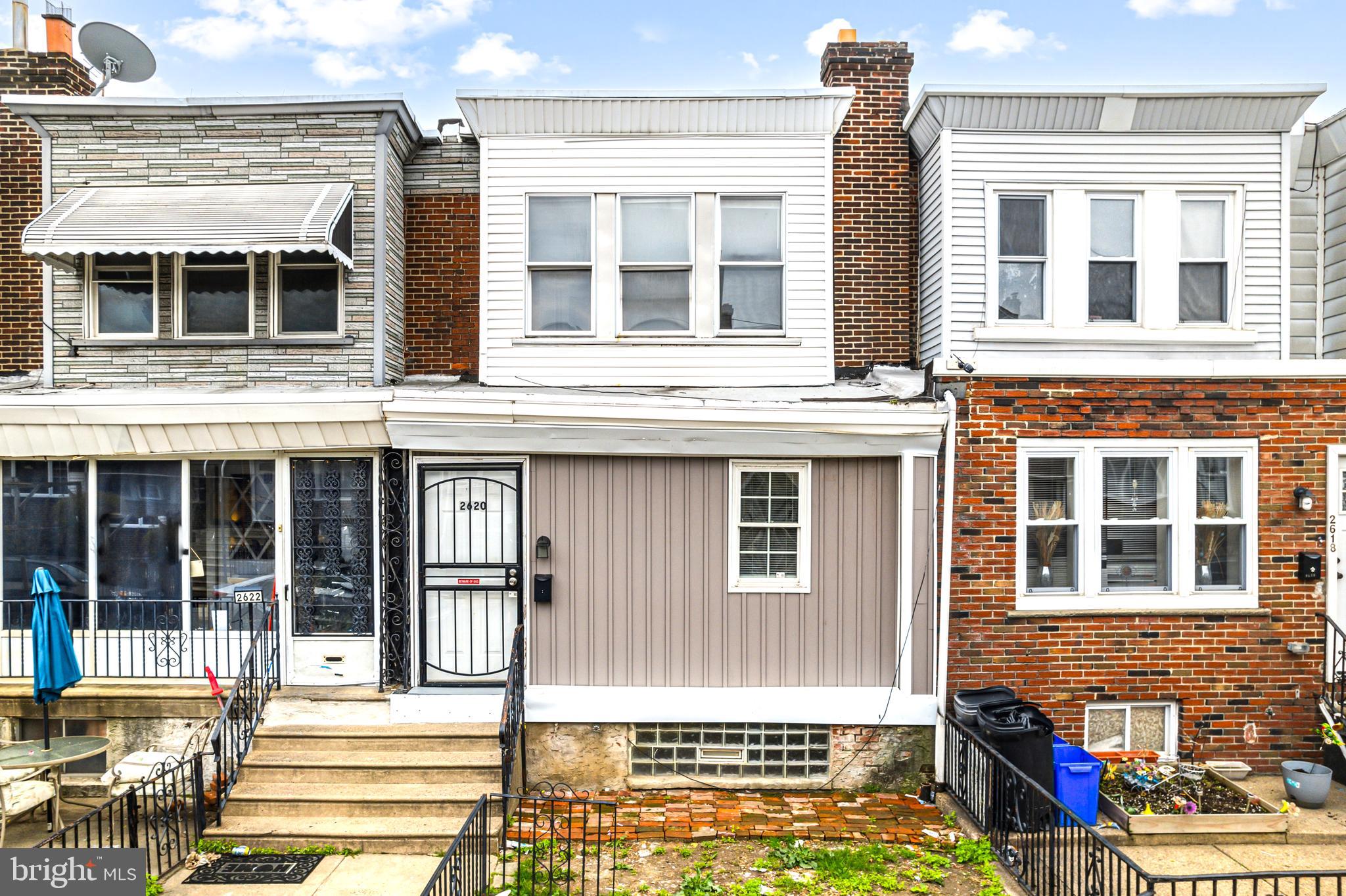 Welcome to your next HOME or RENTAL property located at 2620 S Massey St in Southwest area of Philadelphia, 3 Bedrooms 1 Bathroom, with attached garage, driveway and Balcony off the back of kitchen area. Basement has high ceilings; laundry hook up and plenty of storage. Centrally located, within driving distance to entrance to I95 making it an easy commute to S Philly, Airport, Center City, Sports Complex and Suburbs. Being Sold "AS IS" condition.