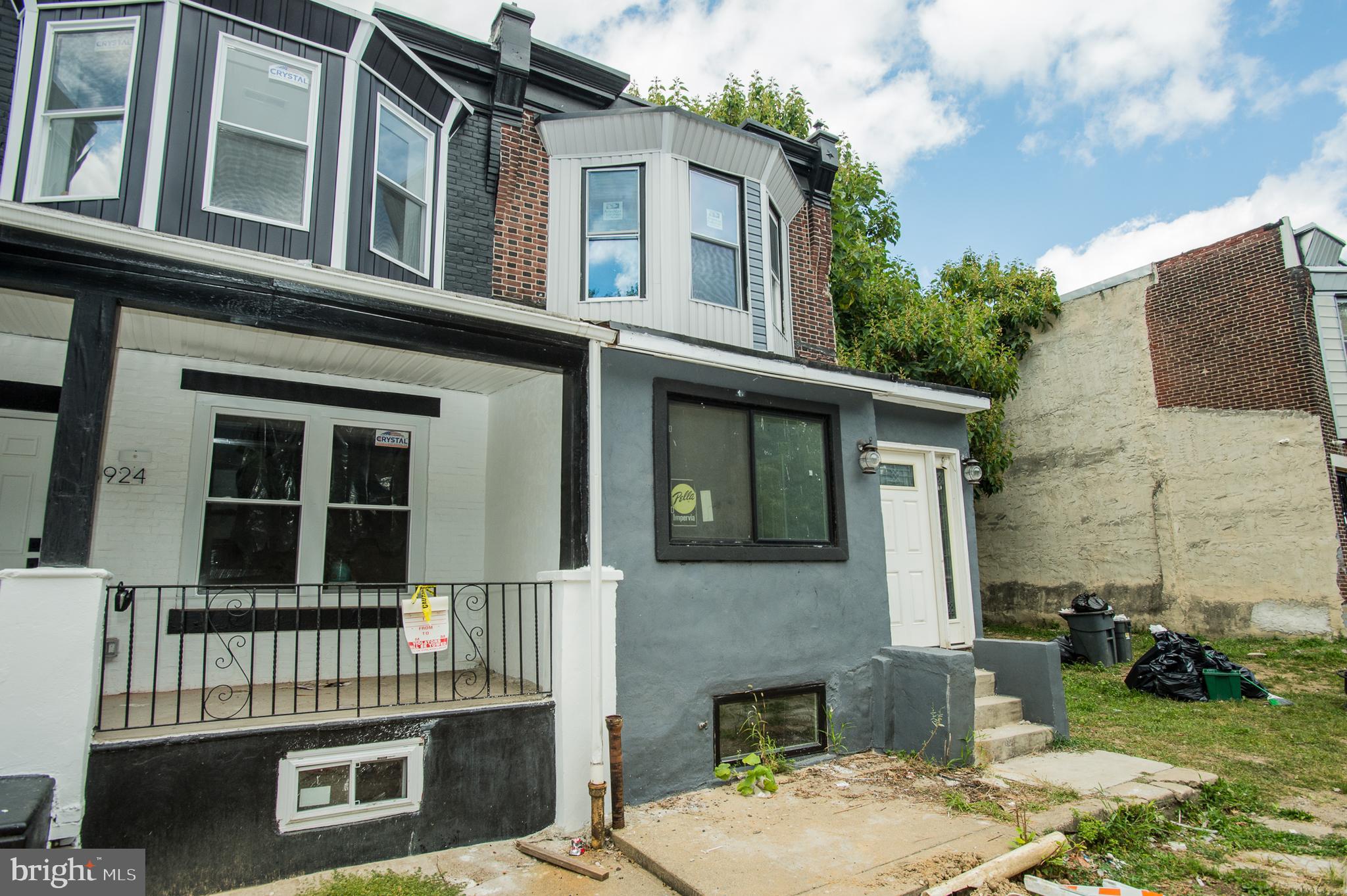 Great Opportunity for investor to finish this RM1 Zoned Home set up as a Duplex on a quiet street in Hunting Park section of Philly. First Floor Unit is One Bedroom 1 Bath with access to outside patio/space. 2nd Floor unit is a 2 Bedroom 1 Full Bath. There is a common front Room that would be perfect to set up Shared Laundry. Many new windows and fixtures, new electric and plumbing, solid roof, Electric baseboard heating in both units. Water currently not working as there may be an issue with the line to the House. Cash or Hard Money Offers Preferred