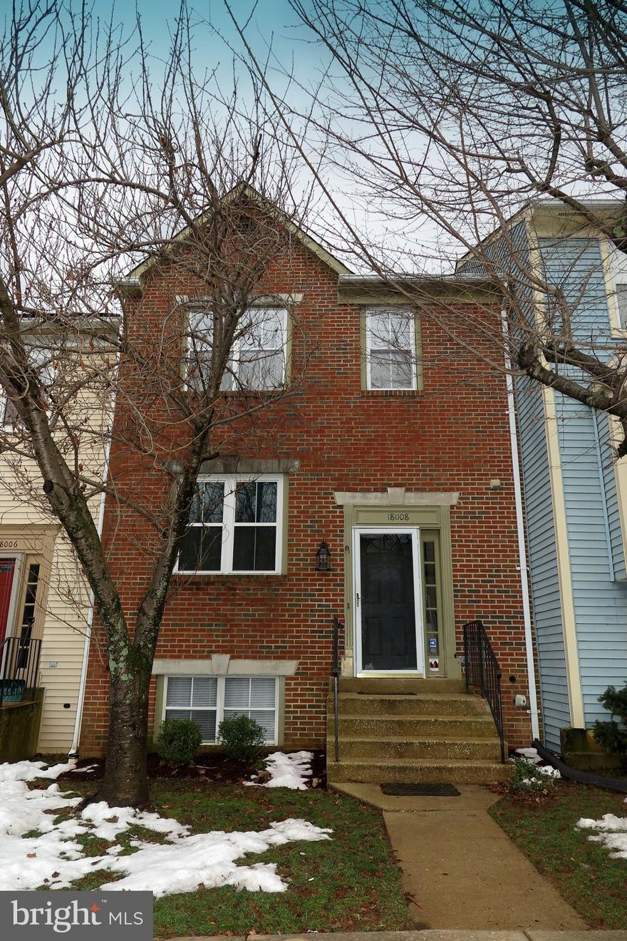 Lovely Brick Front Town Home located in the heart of Olney, minutes from shopping, restaurants, parks, places of worship, Harris Teeter, Safeway and Giant. This lovely sun filled home features foyer entry, gleaming wood floors,  updated kitchen with stainless steel appliances, 4 bedrooms, 3.5 baths, rec Room with Fireplace, deck, washer/dryer, fenced rear yard and is freshly painted and professionally cleaned. Assigned parking, pool community. show and rent today!!