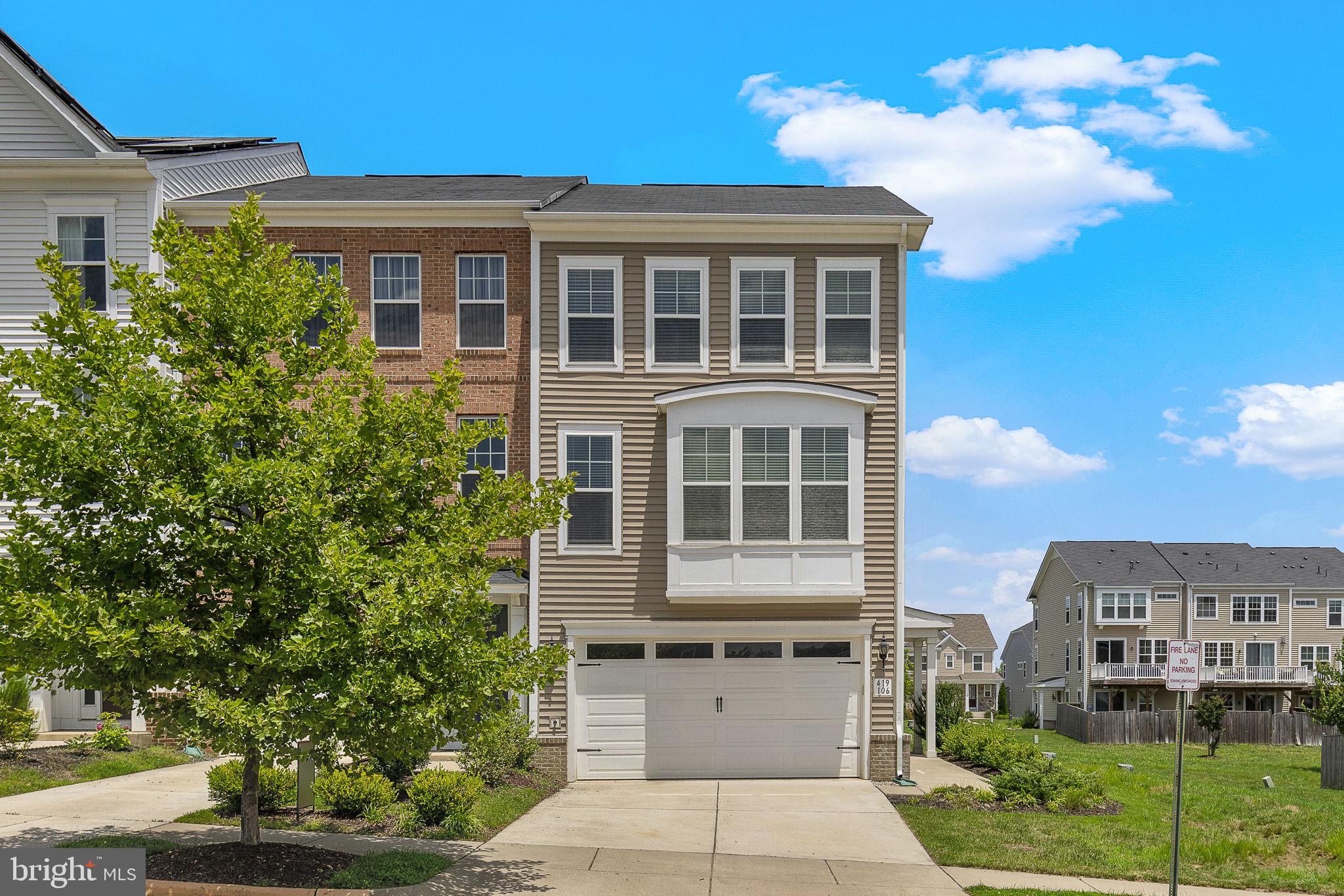 Lovely three level end unit townhouse in Embrey Mill. Tons of space with a two car garage and fenced backyard. Three bedrooms on the upper level. Large windows throughout the house let in loads of natural sunlight. Spacious master bedroom with huge walk in closet. Master bath has soaking tub and dual vanities. Washer/dryer conveniently located on the upper level. Entry level has a large open family room, full bath, and opens into a fenced yard. The main level a great open living concept plan with huge kitchen island, granite, and stunning hardwood floors. This home is very inviting. Located across the street from the pool. Embrey Mill amenities include community pools, basketball courts, playground, sports fields, dog park, and common grounds that make for great neighborhood events. Enjoy the nearby conveniences of Publix, Stafford Hospital, Stafford County Government, Quantico, I95 and commuting options. What a wonderful opportunity to make this home yours and start enjoying the Embrey Mill lifestyle.