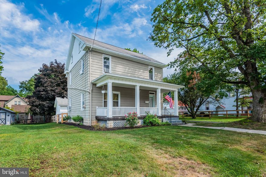 Welcome to 855 Broad St., Chambersburg, PA! This charming, colonial style home offers 4 bedrooms and 1 glamorous bathroom! Meticulously maintained! Beautiful, original hardwood flooring throughout! Updated kitchen with new appliances and a large, walk-in pantry! Great sized living room and separate dining room, perfect for holiday gatherings, birthday or super bowl parties! Along with the kitchen, living and dining rooms on the main level, there's a mud/storage room beside the pantry! There's an amazing, large entry way foyer with lots of storage space, too! The second story boasts a beautiful landing, 4 large bedrooms, and a glamorous, updated bathroom with detailed tile work! Above the second story is an over-sized attic, perfect for storage! The basement is clean, dry and concrete floored, equipped with a washer and dryer that conveys, as well as, a work bench and shelving for even more storage! The exterior of this classic beauty is concrete siding, built to last and insulated better than new! Replacement windows, too! Park your cars in the 2-car carport - add some concrete floors and you have a nice 2-car garage! Recently paved driveway, newer deck that's great for entertaining and the shed conveys too! Very inexpensive monthly utilities that makes this baby affordable for everyone! The best part is, this one qualifies for 100% financing (NO MONEY DOWN!) Call Kristin or Mellisa to find out how and to schedule your own private tour!