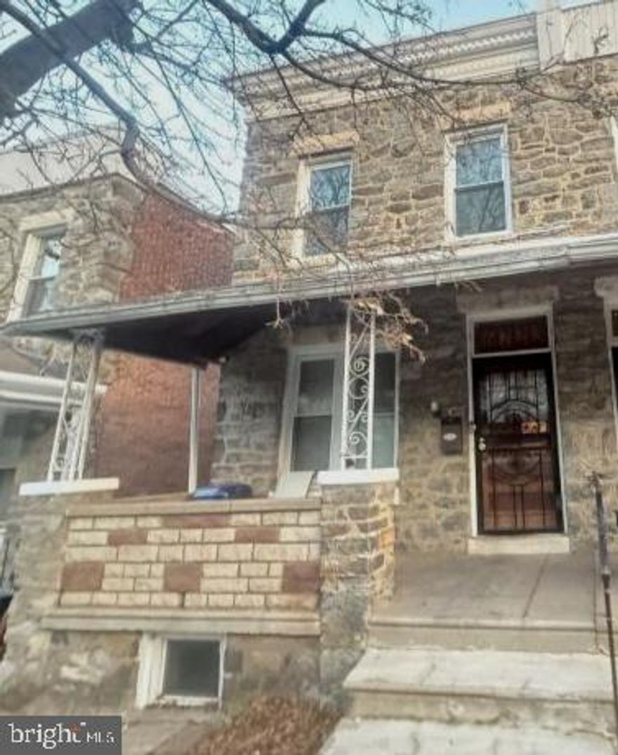 Exceptional Opportunity in the heart of Overbrook! 
PERFECT FOR FIRST-TIME HOMEBUYERS OR AS AN INVESTMENT Property with Great Rental income.
This charming 4-bedroom, 1-bathroom twin home, built in 1925, combines classic architectural style with modern amenities, making it a prime candidate for both rental income and long-term appreciation. Partially finished basement, offering additional space for storage or potential conversion into a recreational area. The main floor features a cozy living environment, highlighted by a soaking tub in the bathroom, perfect for relaxation after a long day. Ceiling fans throughout enhance comfort while keeping energy costs low. 
The kitchen is equipped with stainless steel appliances, including a built-in microwave and dishwasher, ensuring a contemporary touch that appeals to today's tenants. 
The convenience of in-unit laundry on the main floor adds to the property's desirability, making it a hassle-free living experience. With a total finished area of 1,440 sq. ft. 
The on-street parking and proximity to public transportation options-including bus stops and commuter rail stations-enhance accessibility, attracting a wider range of potential renters. Investors will appreciate the low maintenance brick and masonry construction, ensuring durability and longevity. With a lot size of just 0.03 acres, upkeep is manageable, allowing for a focus on maximizing rental returns. Don't miss out on this opportunity to secure a property that promises both immediate cash flow and future value growth!