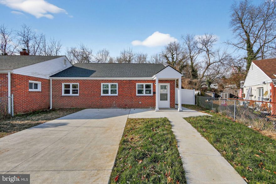 Welcome to Simonds Gardens!  Located in the heart of New Castle, with convenience to the City of Wilmington, interstate highways leading to NJ, MD and PA, and within walking distance to the Route 9 State of the art Library, giving this location an urban feel in a suburban setting.  Expansive concrete driveway and sidewalks lead to covered front entry.  Across the threshold you will be greeted with a warm and bright living environment thanks to a bevy of windows and a neutral decor.  Dramatic view of the kitchen with crisp white shaker cabinetry, topped with a cosmic quartz counters, a subway tile backsplash, and accented with a full stainless appliance package, will make meal preparation a professional experience.  Rear door leads to fully fenced in grassy knoll with concrete patio, perfect to escape to once the warmer weather swings back around.  Down the hallway you will find three cozy sleeping chambers with comfy carpeting and thoughtful storage elements.  Stacker laundry rests outside the entrance to the full bathroom for lifestyle opulence.  Full bath is covered with tile that envelops the tub surround and is finished with a contemporary vanity and mirror.  House has been gutted to the brick and completely rebuilt; new framing, plumbing, HVAC/duct work, wiring, insulation, drywall, trim, interior/exterior doors, paint, LVP flooring, roof, windows, hot water tank, and more.  NSP property for home ownership only, sorry investors!  Take advantage of a softening rate market and unpack your bags, nothing left to do here but live!