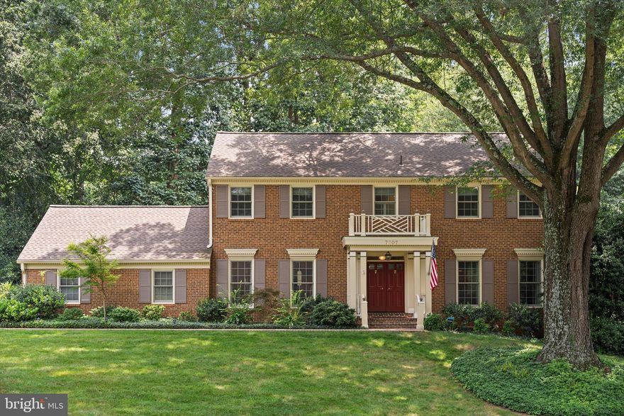 EXCEPTIONAL, MOVE IN READY TIMBERLY BRICK COLONIAL!

This pristine Colonial-style home was fully updated by the present owners. New windows, Roof, HVAC, Kitchen and Primary Bathroom are just the beginning. They added a stunning screened porch and installed new landscaping with inground irrigation and a new rear Brazilian hardwood deck that gives way to a wide, flat rear yard and  scenic woodland beyond where walking trails unfold. The generator dates from 2022 and the repaved driveway was completed in August!

The property is situated on a picturesque street in the highly sought-after Timberly neighborhood where the handsome setting complements fine interiors. Gracious rooms flow and offer seamless indoor-outdoor access. The welcoming, Center Hall leads to the Living Room, Formal Dining Room and to the step-down Family Room with beamed ceiling and a cozy, woodburning fireplace. The up to the minute Kitchen features every luxury appliance and a large informal dining area as well opening directly into the ample two car Garage. Glistening natural sunlight streams throughout the Main Level where an Office with a Bar, built-in bookcases, desk and credenza is a capstone.  

Upstairs are 5 bedrooms and 3 bathrooms. Overlooking the rear yard and privately situated, the Owner’s Suite is a sanctuary that offers three generous closets and a beautifully renovated en-suite Bathroom. Laundry is also featured on this level. Downstairs, a spacious Recreation Room with Wet Bar and built-in bookcases beckons as well as a second Office, additional storage and the mechanical room. 

With easy access to the shops, restaurants and conveniences of McLean, the beauty of mature landscaping in an established neighborhood as well as move-in ready interiors and curated gardens, this property is a rare find and a SUPERB VALUE. Welcome home!!!